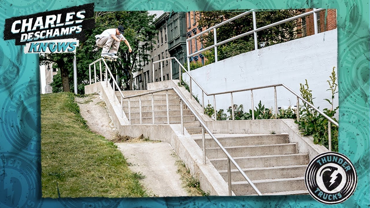 Charles Deschamps covers it all, flipping bump to bars, smooth lines, and a double kinked hubba ender to close things out for the newest Thunder Knows video. Check out Charles' interview and follow him on Instagram for more: https://www.thundertrucks.com/features/charles-deschamps-knows/<br />https://www.instagram.com/charlesdeschamps/<br /><br />Filmed by: Eric Lebeau https://www.instagram.com/lazypaparazzi/<br /> Jake Cormier https://www.instagram.com/3dwraparound/<br />Edited by: https://www.instagram.com/anttravis/<br /><br />http://www.thundertrucks.com/<br />http://www.instagram.com/thundertrucks/<br />#ThunderTrucks