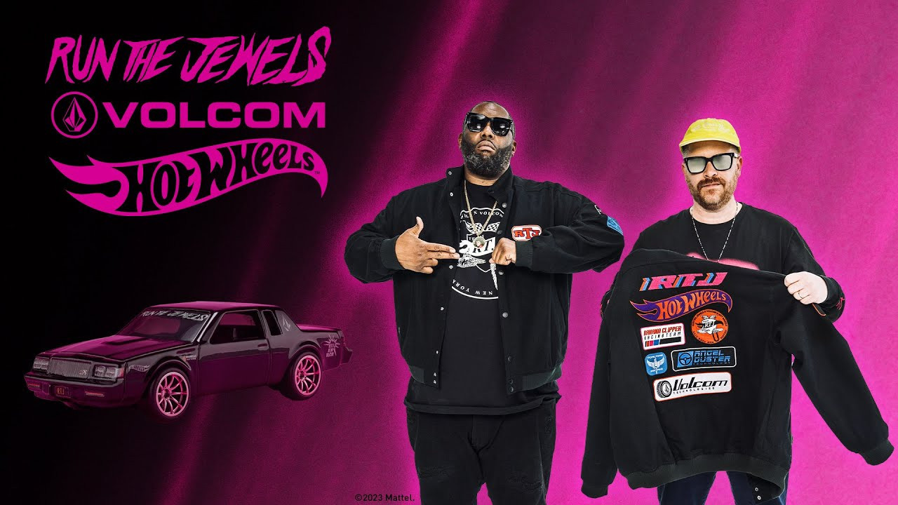 Behold the epic collaboration and latest must-have Run The Jewels collectible: The Hot Wheels X Run The Jewels X Volcom '87 Buick Regal GNX.<br /><br />Acclaimed hip-hop super-duo Run The Jewels (composed of Brooklyn-based rapper/producer El-P and Atlanta-based rapper Killer Mike) partnered with Hot Wheels to design stylish die-cast inspired by the twosome's iconic Buick Grand National, aka the beautiful black street machine featured prominently in the musicians' album covers and music videos.<br /><br />In addition to the die-cast, Run The Jewels and Hot Wheels partnered with Volcom to take this collab to the next level for a line of limited edition gear. The collection includes tees, hoodies and a racing jacket complete with RTJ, Hot Wheels and Volcom custom patches.<br /><br />Check the collection on volcom.com at: https://vol.cm/rtj87gnx<br />Check out the die-cast at: https://creations.mattel.com/products/hot-wheels-x-run-the-jewels-x-volcom-87-buick-regal-gnx-htt70