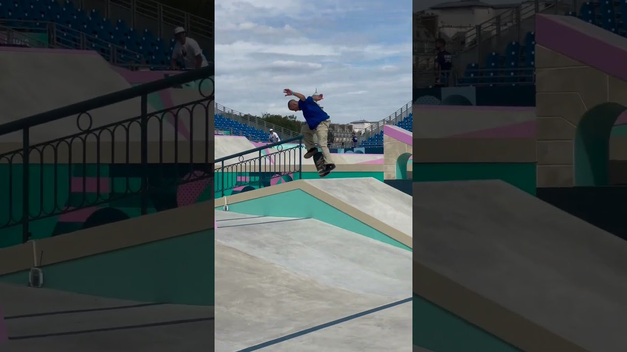 Chris Joslin practicing at the 2024 Olympics in Paris