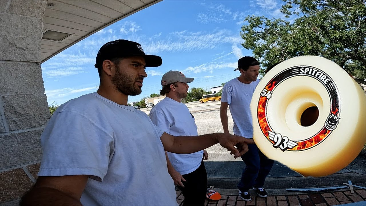 Jamie Foy and I put the new Spitfire 93's to the ultimate test in the good ol' streets of Florida taking a detour to visit a crusty hand rail spot just outside of Tampa, FL. <br /><br />Although the rail was too scary for me, Foy manages to demonstrate that no terrain is too tough to handle. With the right gear we cut through brick and asphalt to triumph new field. So say goodbye to jolts and discomfort with vibration suppression technology and elevate your skateboarding experience with Spitfire's 93 durometer wheels to conquer any terrain with confidence.<br />As the pinch lord himself says, "these wheels flexed up for this one". I can attest!<br /><br /><br /><br />***<br /><br />Check out “Road To Nowhere” Vans Video on Thrasher Mag: https://youtu.be/r_DUUV2QVAU?si=ntXVlQ1bRWdboQka<br />…<br /><br />FOLLOW ON INSTAGRAM @_pedrodelfino66<br />https://www.instagram.com/_pedrodelfino66<br /><br />SPONSORS:<br /><br /> ​⁠ <br /><br />https://www.vans.com/en-us/team/skate/pedro-delfino<br /><br /><br /> ​⁠ <br /><br />https://www.deathwishskateboards.com/search?type=product&q=Pedro+delfino<br /><br /> ​⁠ <br /><br />https://www.spitfirewheels.com/pedro-delfino-interview/<br /><br /><br />​⁠ <br />https://nhsskatedirect.com/products/stage-11-hollow-delfino-silver-red-standard-independent-skateboard-trucks<br /><br />​⁠ <br /><br />https://nhsskatedirect.com/products/pedro-delfino-pro-g3-box-8-bronson-speed-co-skateboard-bearings<br /><br /> ​⁠ <br /><br />https://shakejunt.com/products/pedro-delfino-grip-single<br /><br /> @islandwatersports ( My Hometown’s Sk8 Shop)<br /><br />https://islandwatersports.com/products/independent-stage-11-hollow-delfino-skateboard-trucks<br /><br />Drink Weird !!! <br />Don't Drink Average.<br />https://drinkweird.com<br />… <br /><br />More videos:<br /><br />Spitfire Wheels: Pedro Delfino Video Part<br />https://youtu.be/d-8VZByuWeY?si=ehmC8pRn5DazbgZ_<br /><br />Welcome to Deathwish: Pedro Delfino <br />https://youtu.be/fp1585O1U28?si=kJw_-OpJeI5WNjcp<br /><br />https://youtu.be/0TR6ndj4ugk?si=FMVF7LLJH-uVf3fW<br /><br />Deathwish’s Uncrossed Video of the Year Thrashermagazine<br />https://youtu.be/gqNYHpUzLw4?si=uH9qKnhZIXphUd1-<br /><br />Vans’ Nice to See You Video with Pedro Delfino <br />https://youtu.be/A4CcloyO2mE?si=-Uu7PiaGZwJVn9zS<br /><br />My War: Pedro Delfino<br />https://youtu.be/yk2VP_iDxOY?si=RdqKIlhxOmlnBBG7