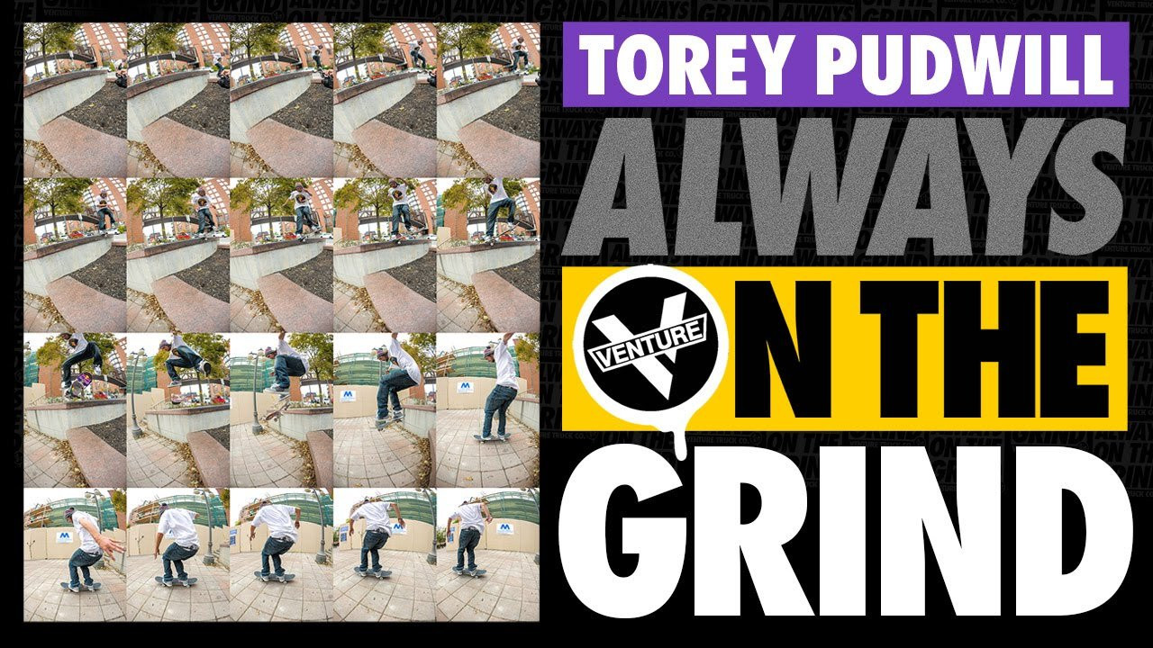 Torey Pudwill. Venture Trucks. Always On The Grind. <br /><br />For More Visit: <br /><br />https://www.facebook.com/VentureTrucks<br /><br />http://instagram.com/VentureTrucks<br /><br />http://instagram.com/toreypudwill<br /><br />http://venturetrucks.net