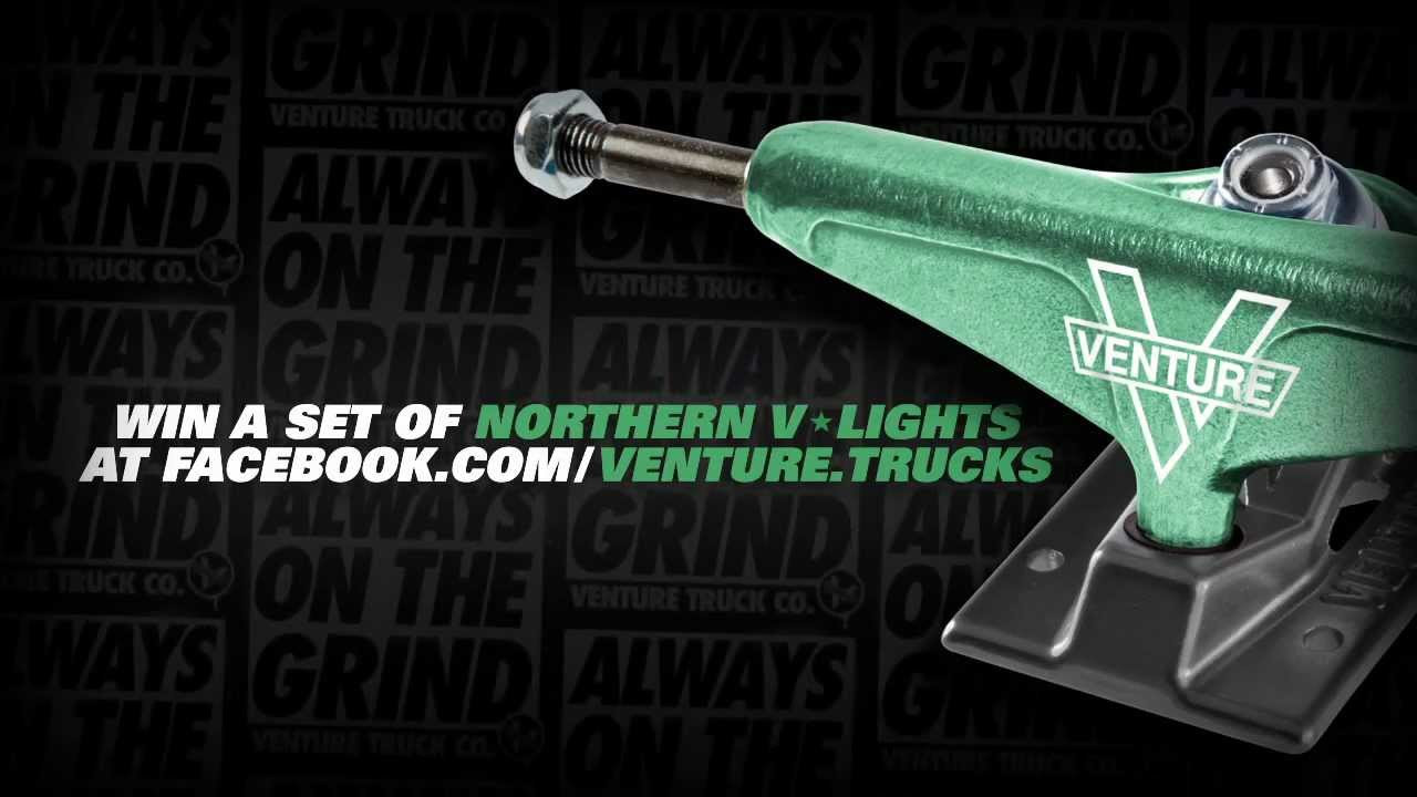 Dane Vaughn and the new Venture Northern V-Lights available in select skate shops now. <br /><br />See Dane's new ad and win a set of Northern V-Lights at: <br /><br />http://venturetrucks.net/<br /><br />http://www.facebook.com/VentureTrucks<br /><br />https://twitter.com/VentureTrucks