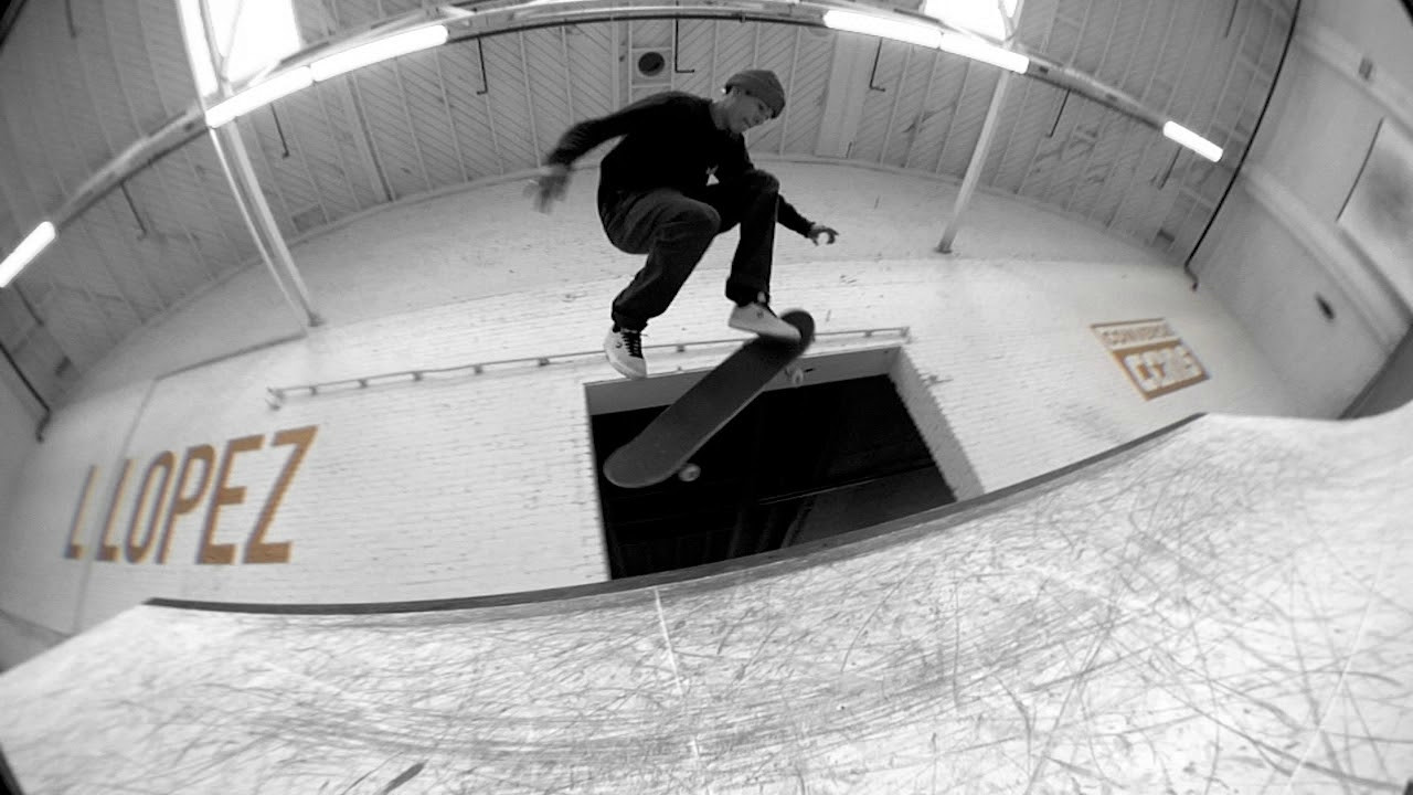 In celebration of his first pro shoe, Louie Lopez and CONS built an indoor TF in Downtown Los Angeles, here is what ensued. <br /> <br />Skaters in order of appearance:<br /> <br />Louie Lopez<br />Lui Elliott<br />Mason Silva<br />Ethan Loy<br />Amos Trujillo<br />Bobby De Keyzer<br />Jake Anderson<br />Mike Anderson<br />Danny Montoya<br />Dane Barker<br />Tom Remillard<br />Kenny Anderson<br /> <br />Filming:<br />Ryan Lee<br />Johnathan Flechas<br />Rob Alpine<br /> <br />Editing:<br />Ryan Lee<br /> <br />Song:<br />The Apostles - Don't Huzzle For Love