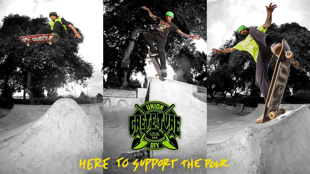 Subscribe: https://www.youtube.com/c/CreatureFiends<br /><br />CreteTure DIY boards are here to support the Pour.. literally. With the proceeds from these boards, Creature is donating $5,000 to select DIYs of YOUR choosing. Now is your chance to make your Voice heard! Join our efforts to support the underground DIY community who takes matters into their own hands, click the link below to get involved.<br /><br />- Support Your Local DIY - <br />https://creatureskateboards.com/cretetureunion<br /><br />Peep the full CreteTure DIY Collection:<br />https://nhsskatedirect.com/collections/crete-ture-creature-collection<br /><br />LURK WITH US:<br />https://www.youtube.com/c/CreatureFiends<br />https://instagram.com/creaturefiends/ <br />https://www.tiktok.com/@creaturefiends<br />https://www.facebook.com/CreatureSkat...<br />Shop: https://nhsskatedirect.com/pages/creature-skateboards<br /><br /><br />#CreatureSkateboards #Skateboarding #CreachTube