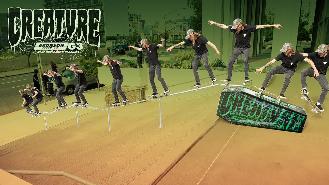 Roll FAST AF with the Undead! David Gravette, Milton Martinez & the rest of the horde skate a coffin in the streets for the latest Bronson Speed Co X Creature Skateboards Collab! Signature Creature G3 Bearings OUT NOW at your local skateshop.<br /><br />Creature Riders:<br />Nixen Osborne - https://www.instagram.com/nixen_osborne/<br />Milton Martinez - https://www.instagram.com/miltonmartinez/<br />David Gravette - https://www.instagram.com/davidgravette/<br />Brett Heinis - https://www.instagram.com/brett_stets/<br /><br />Bronson Riders:<br />Sam Sneed - https://www.instagram.com/sneedspeed_/<br />Nassim Lachhab - https://www.instagram.com/nassimlachhab/<br />Chris Colbourn - https://www.instagram.com/chriscolbourn/<br />Maza Galarza<br /><br />Filmed by:<br />Jesse Silva - https://www.instagram.com/noguf<br />Jacob Nunez - https://www.instagram.com/paconertz<br />Noah Quale - https://www.instagram.com/dafnoah<br /><br />Edited by:<br />Jesse Silva - https://www.instagram.com/noguf<br /><br />Subscribe to the Next Generation Channel:<br />🏁 http://bit.ly/NextGenerationChannel​ 🏁<br /><br />Learn More about Bronson RAW Bearings: https://goo.gl/d5EpTR​<br />Learn More about G3 Next Generation Bearings: https://goo.gl/bnc1K9​<br /><br />Keep up with the #FastestBearings​ on Social:<br />🏁 Instagram: https://instagram.com/bronsonspeedco/​<br />🏁 Twitter: https://twitter.com/bronsonspeedco​<br />🏁 Facebook: https://www.facebook.com/BronsonSpeedCo<br /><br />Shop Next Generation Bearings <br />💸 https://nhsskatedirect.com/pages/bronson-speed-co