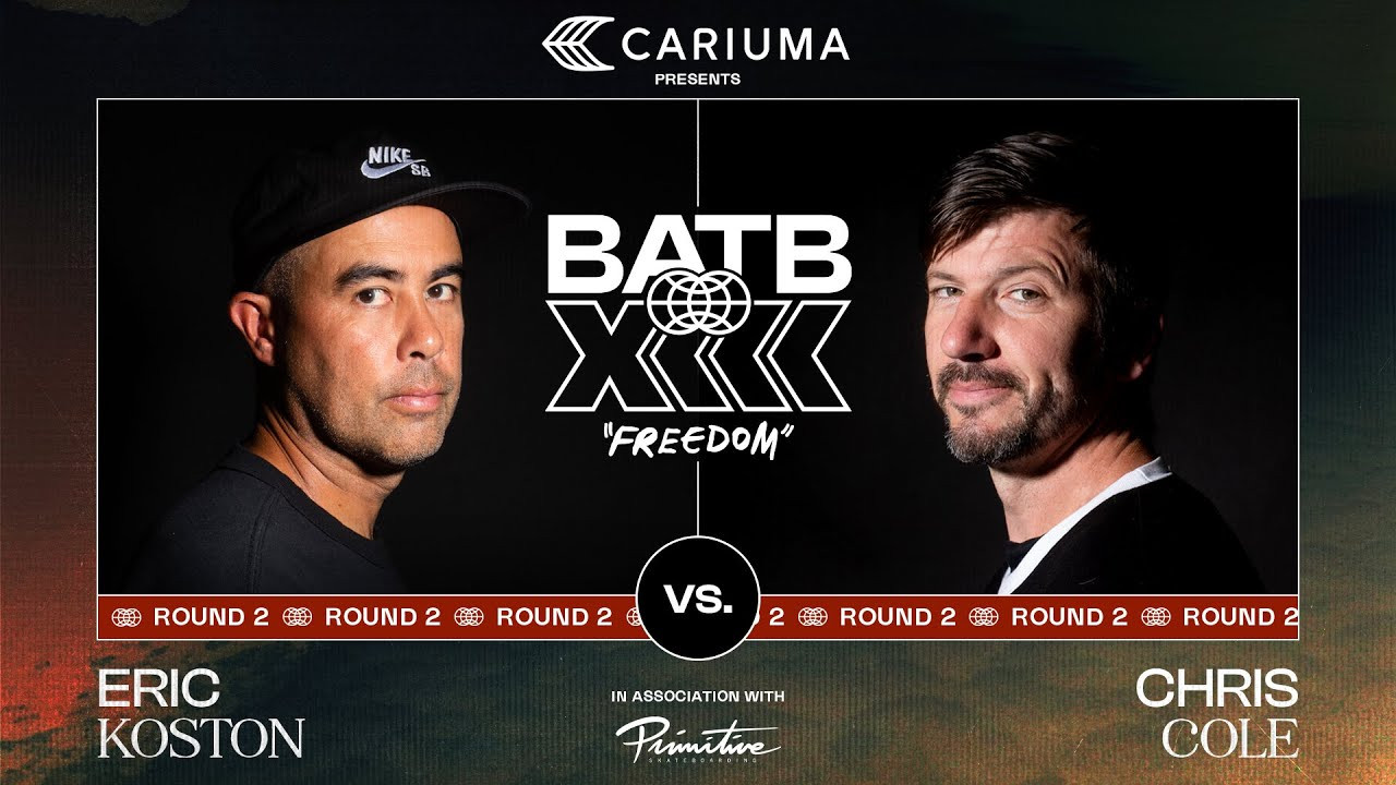 Chris Cole might have some daggers up his sleeve, but Eric Koston has an ace in the hole and he's not afraid to use him. Carlos Ribeiro coaches Koston with some help from Sean Malto against the BATB 2 Champion in Round 2 of BATB 13 Freedom, presented by Cariuma.<br /><br />Special thanks to @cariumabrand and @Primitiveskateboarding <br /><br />Autographed Chris Cole, Eric Koston, Carlos Ribeiro, and Sean Malto Round 2 BATB 13 Boards are now available in The Canteen!<br /><br />https://canteen.theberrics.com/collections/batb-13<br /><br />The Berrics is one of the world's largest skateboarding media companies founded by professional skateboarders Steve Berra and Eric Koston in December of 2007 that covers skate news, video parts, contests, music, culture, and more. Berra + Eric = Berrics<br /><br />With over 10,000 skateboarding videos under their belt, including Battle at The Berrics, Do A Kickflip and Life on Video, The Berrics is not only one of the most popular online platforms in skate culture but one of the most famous skate spots in the world. Tune in regularly to watch videos with @TonyHawk, @Prod84skate, @nyjah, Yuto Horigome, Rayssa Leal and many more.<br /><br />Subscribe to The Berrics: http://bit.ly/TheBerricsYoutube<br /><br />Daily Videos and More: http://theberrics.com<br />Shop our Online Store: https://canteen.theberrics.com/<br />Follow The Berrics on Instagram: http://instagram.com/berrics<br />Follow The Berrics on TikTok: https://www.tiktok.com/@berrics?<br />Follow The Berrics on Facebook: http://fb.com/berrics<br />Follow The Berrics on Twitter: http://twitter.com/berrics<br /><br />#Skateboarding #Berrics #TheBerrics #SkateboardingIsFun