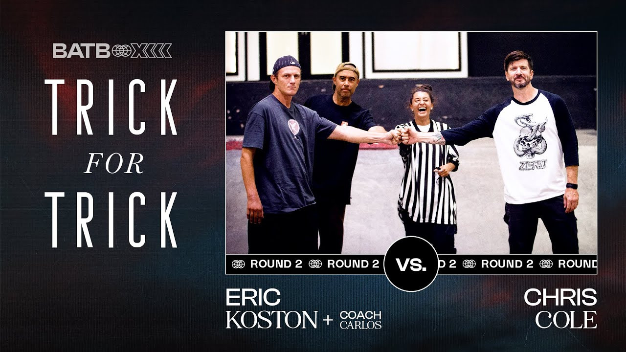 Carlos Ribeiro had to respectfully bow out of BATB due to an unforeseen injury… But not before he coached Koston in his Round 2 game against Chris Cole.<br /><br />Can Carlos lead Koston to victory? Or will Chris Cole take a bite out of them both? Find out this Sunday as we wrap up Round 2 of BATB 13: Freedom, presented by Cariuma.<br /><br />Autographed Round 2 BATB 13: Freedom Finals Night Ticket Boards signed by Chris Cole, Eric Koston, and Carlos Ribeiro are now available in The Canteen!<br /><br />https://canteen.theberrics.com/collections/batb-13<br /><br />Subscribe to The Berrics: http://bit.ly/TheBerricsYoutube<br /><br />The Berrics is one of the world's largest skateboarding media companies founded by professional skateboarders Steve Berra and Eric Koston in December of 2007 that covers skate news, video parts, contests, music, culture, and more. Berra + Eric = Berrics<br /><br />With over 10,000 skateboarding videos under their belt, including Battle at The Berrics, Do A Kickflip and Life on Video, The Berrics is not only one of the most popular online platforms in skate culture but one of the most famous skate spots in the world. Tune in regularly to watch videos with @TonyHawk, @Prod84skate, @nyjah, Yuto Horigome, Rayssa Leal and many more.<br /><br />Subscribe to The Berrics: http://bit.ly/TheBerricsYoutube<br /><br />Daily Videos and More: http://theberrics.com<br />Shop our Online Store: https://canteen.theberrics.com/<br />Follow The Berrics on Instagram: http://instagram.com/berrics<br />Follow The Berrics on TikTok: https://www.tiktok.com/@berrics?<br />Follow The Berrics on Facebook: http://fb.com/berrics<br />Follow The Berrics on Twitter: http://twitter.com/berrics<br /><br />#Skateboarding #Berrics #TheBerrics #SkateboardingIsFun