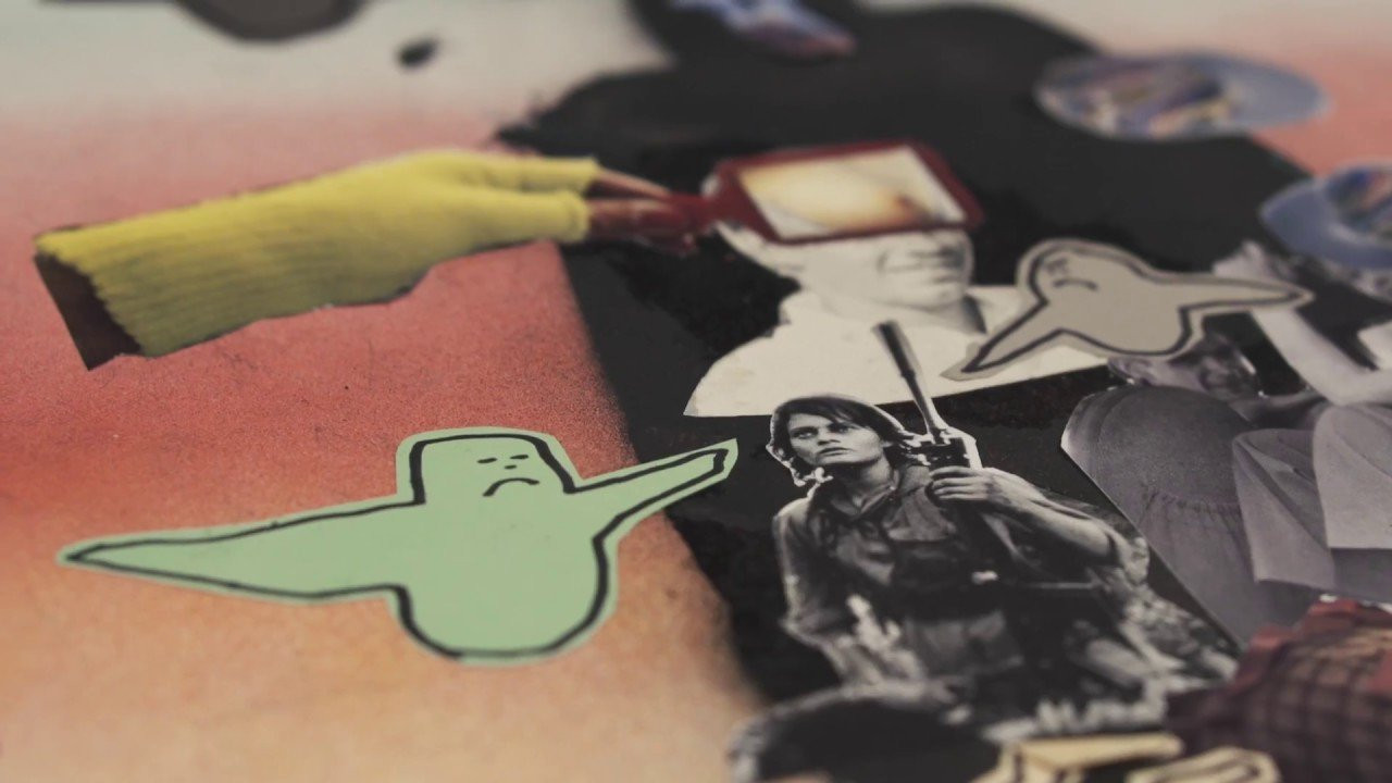 Mark Gonzales created a series of collages for art shows at Shuterspeed Gallery in San Francisco and XXX Gallery in NYC. <br /><br /><br />https://www.instagram.com/krooked/<br />https://www.krookedskateboarding.com