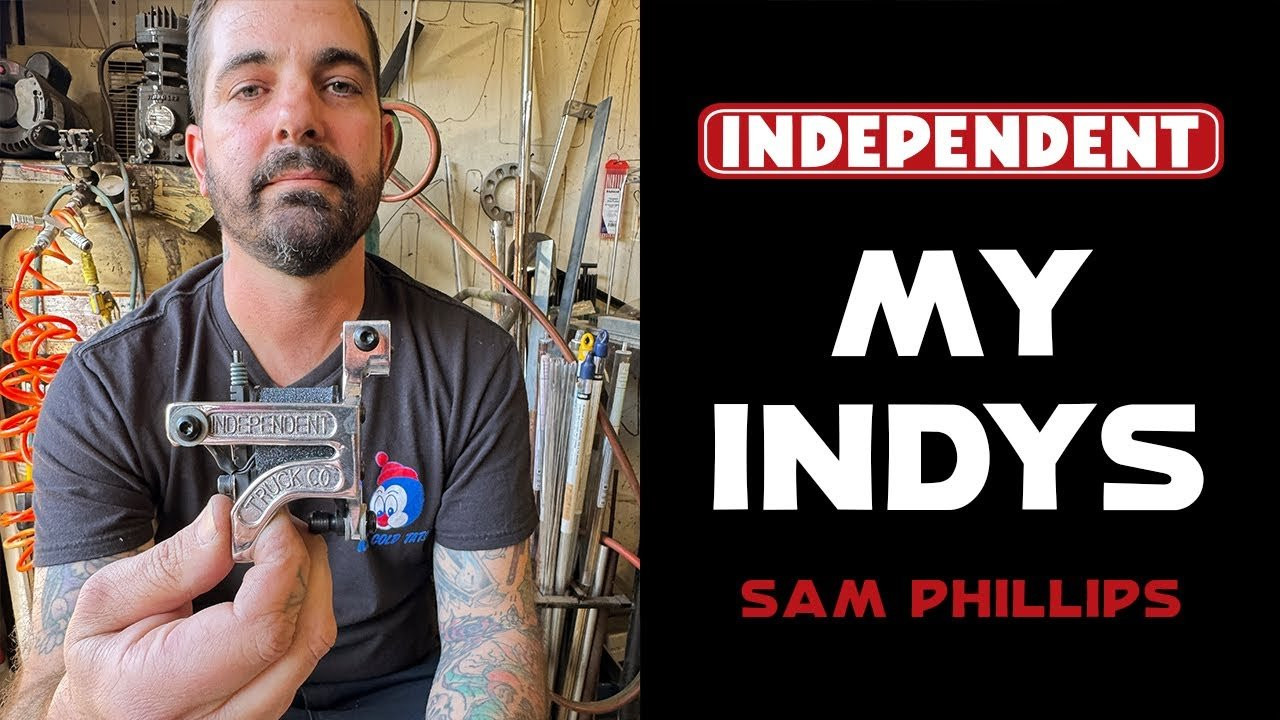 All Indy Trucks are unique to each individual who puts them on a board, and nothing beats Grinding 'em Down to the axle.. Dig in with tattoo artist & American Tattoo Vista shop owner Sam Phillips for this Installment of "My Indys," as he shows us how he transforms an old set of Independent Trucks into a tattoo machine! We are giving away a custom machine made from Sam on our Instagram page. For giveaway details: https://www.instagram.com/p/C4v9X-APYkM/?img_index=1<br /><br />Follow Sam Phillips - https://www.instagram.com/samphillips23/<br />Follow American Tattoo Shop - https://www.instagram.com/americantattoovista/<br /><br />Filmed by:<br />Jacob 'Paco' Nuñez - https://www.instagram.com/paconertz/<br />Jesse Silva - https://www.instagram.com/noguf/<br /><br />Edited by:<br />Jacob 'Paco' Nuñez - https://www.instagram.com/paconertz/<br /><br />____________________________________________________________________<br /><br />Ride The Best and Subscribe to Independent Trucks!<br /><br />Shop: https://nhsskatedirect.com/pages/independent-trucks<br />YouTube: http://bitly.com/IndyYouTube​​<br />Facebook: https://www.facebook.com/IndependentTrucks<br />Instagram: https://instagram.com/independenttrucks​<br />Twitter: https://twitter.com/indy_trucks​