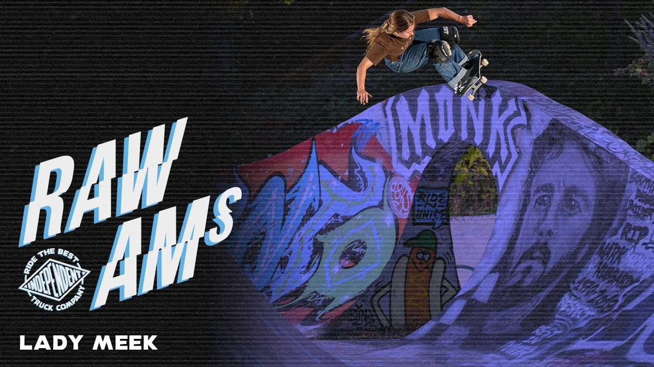 Lady Meek hits all the West Coast spots from San Diego to Seattle in her RAW AMs Part for Independent Trucks.<br /><br />Follow Lady - https://www.instagram.com/ladyjmeek/<br /><br />Filmed by:<br />Josh Peacock - https://www.instagram.com/peacocksk8/<br />Nick Hanson - https://www.instagram.com/_nickhanson/<br />Izzy Garcia - https://www.instagram.com/izzybusybones/<br />Collin Schwartz - https://www.instagram.com/schwartzvideo/<br /><br />Edited by:<br />Jesse Silva - https://www.instagram.com/noguf/<br /><br />____________________________________________________________________<br /><br />Ride The Best and Subscribe to Independent Trucks!<br /><br />Shop: https://nhsskatedirect.com/pages/independent-trucks<br />YouTube: http://bitly.com/IndyYouTube​​<br />Facebook: https://www.facebook.com/IndependentTrucks<br />Instagram: https://instagram.com/independenttrucks​<br />Twitter: https://twitter.com/indy_trucks