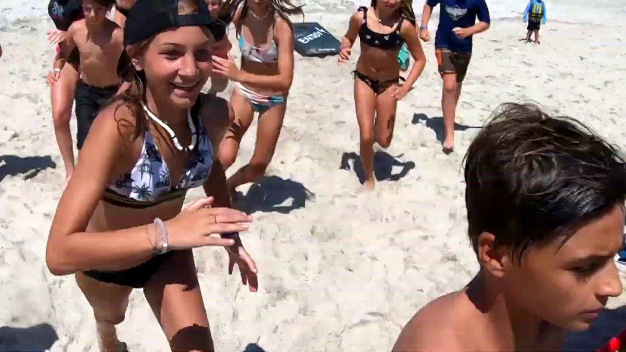 Maddie Ryan, Logan Kamen, Will Skudin and the Hurley Team make their own fun on a small day in Point Pleasant, New Jersey for the #RipMyShredStick Tour.