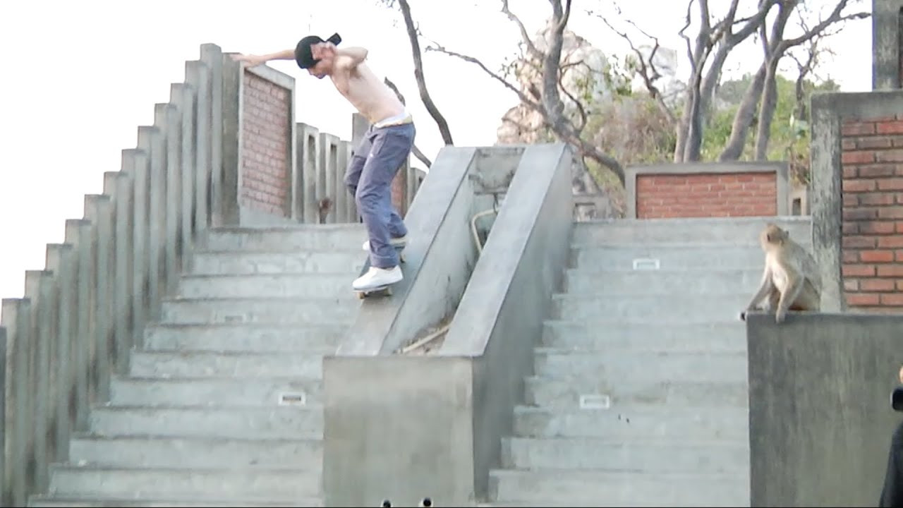 The Gronze guys hopped off the Island to explore the peninsula. While tapping the abundant fountain of Thai spots, Max Geronzi, Samuel Parrado and Deedz skitch scooters, feed monkeys, and christen untouched Hubbas. Treasure the vibes...<br /> <br />Keep up with Thrasher Magazine here:<br /> http://www.thrashermagazine.com<br /> http://www.facebook.com/thrashermagazine<br /> http://www.instagram.com/thrashermag<br /> http://www.twitter.com/thrashermag