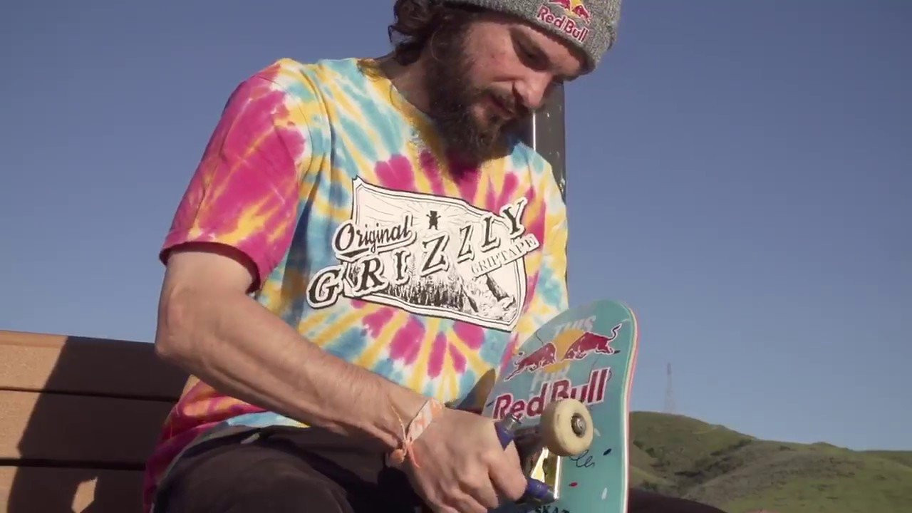 Torey Pudwill in the new Wild West tie-die t-shirt.<br />Available at https://grizzlygriptape.com/collections/summer-2020-collection. This graphic also comes in black and white.<br /><br />#GRIZZLYGANG #GrizzlyGriptape #ToreyPudwill