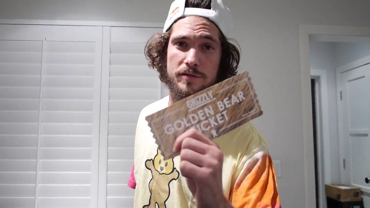 Golden Grizzly Ticket Mystery Boxes are BACK this Friday 11-18-16 at 12pm PST exclusively on Grizzlygriptape.com! A limited amount of Grizzly Mystery Boxes will be available and will sell out quick!<br /><br />We will be putting 11 golden tickets in 11 random Mystery Boxes that are purchased. If you get golden ticket in your box will you a Pro Prize Pack from either Shane Oneill Torey Pudwill Ryan Sheckler Chris Joslin Andrew Brophy Chris Cole Felipe Gustavo Brandon Biebel Joey Brezinski Sean Malto or Boo Johnson.