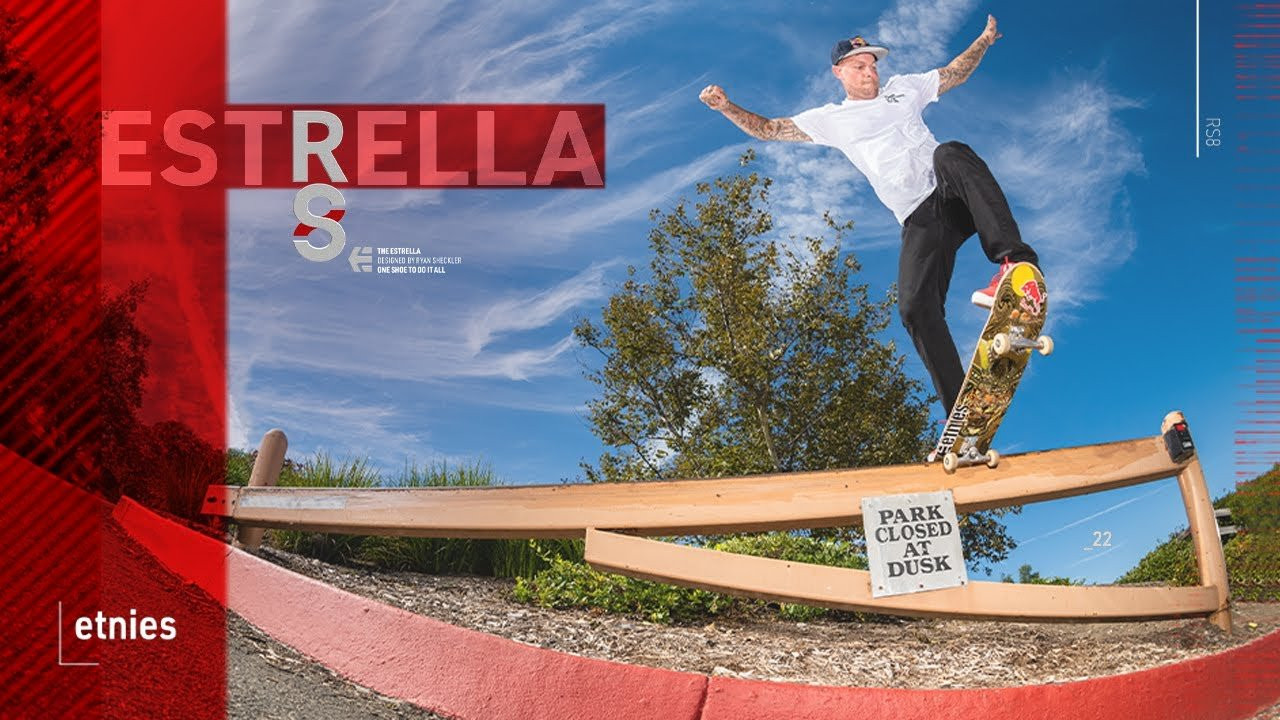 Get the Estrella at https://etnies.com/Estrella, and at better skateshops around the world.<br /><br />“I designed the Estrella to be versatile, I wanted to be able to work out in the shoe, skate in the shoe and hangout in the shoe. Pretty much everything I do on a daily basis; I can do in this shoe.” – Ryan Sheckler<br /> <br />From the ground up, the Estrella shoe was built to train, skate, and chill. The tread pattern on the super grippy outsole is completely unique – Estrella means star, and Ryan put the same star-shaped mandala he has tattooed on his leg on the 400 NBS rubber outsole. <br /><br /> The features that make the Estrella versatile:<br /> • TRAIN: The low mid-sole provides stability, and support for training. The rubber on the outside (lateral) provides additional support. It’s also lightweight and breathable with System Flo2 providing air flow around the foot during workouts. <br /> <br />• SKATE: The Estrella’s low midsole has great board feel, and the rubber around the toe is cut low giving the suede the ability to grab the griptape creating more flick. The notch on the side and flex grooves makes the Estrella super flexible right out of the box. For durability, it features rubber under the toe, hidden lace loops and a Force Shield reinforced upper. The shoe’s dense molded STI Pro Foam 1 insole is formulated to withstand high impact and protect the foot, and the Evolution Foam midsole is a provides superior cushioning and won’t pack out. <br /> <br />• CHILL: Designed by Ryan Sheckler, the Estrella has the look of what he wants to wear when he’s chilling. It’s a lightweight sneaker with clean design lines, exposed Evolution Foam, and is launching in his favorite red and white colorway. For style or replacements, each pair of Estrella shoes come with an extra set of laces. <br /><br />-----------------------------------------------------<br />Shop etnies footwear and apparel<br />https://www.etnies.com<br /><br />Subscribe to our YouTube channel:<br />https://www.youtube.com/user/c/etnies?sub_confirmation=1<br /><br />Follow etnies on all social media.<br />Facebook: https://www.facebook.com/etnies<br />Twitter: https://twitter.com/etnies<br />IG main: https://www.instagram.com/etnies<br />IG bike: https://www.instagram.com/etniesbike<br />IG skate: https://www.instagram.com/etniesskateboarding<br />TikTok: https://www.tiktok.com/@etniesskateboarding<br /><br />#etnies #BuiltBySkateboarding #QualityFootwear