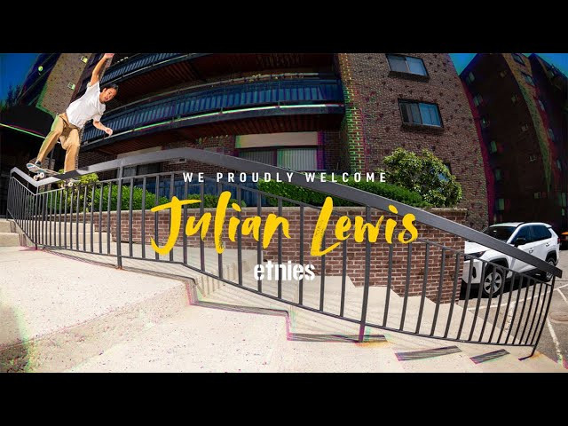 We proudly welcome Julian Lewis to the skateboard team!<br /><br />Originally from the East Coast, Julian is currently living in Long Beach, CA – a place with lots of friends to meet up with and skate. It’s obvious he’s been taking full advantage of the great West Coast weather and filming non-stop. Julian had the opening part in Foundation’s Star & Moon, and followed that up with the heavy closing part in the latest Foundation Splendor video. <br /><br />“I’ve been skating with Julian for years and he’s about as gnarly as it gets when it comes to skating rails.” -Jake Wooten.<br /><br />“From colossal kinkers to crusty alleyways Julian’s got it all under his belt, his name is one to remember.” -Aidan Campbell. <br /><br />------------------------------------------------------<br />Shop etnies footwear and apparel<br />https://www.etnies.com<br /><br />Subscribe to our YouTube channel:<br />https://www.youtube.com/user/c/etnies?sub_confirmation=1<br /><br />Follow etnies on all social media.<br />Facebook: https://www.facebook.com/etnies<br />Twitter: https://twitter.com/etnies<br />IG main: https://www.instagram.com/etnies<br />IG bike: https://www.instagram.com/etniesbike<br />IG skate: https://www.instagram.com/etniesskateboarding<br />TikTok: https://www.tiktok.com/@etniesskateboarding<br /><br />#etnies #BuiltBySkateboarding #QualityFootwear