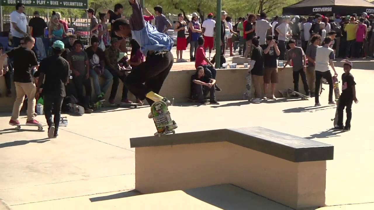 Cowtown's Locals Only 2013 Presented by Converse was one of the most fun days we've had at a contest this year. Converse came out and set up shop for the free raffle which included tons of different prizes from a whole slew of amazing companies. There were decks, shoes, tees, socks, wheels, and more being raffled off while the madness was going down in the park. From the pee-wee division all the way to the masters there was hammers being thrown all over the park. Adrian Hernandez ended up winning the big prize of the day taking 1st place in the advanced/sponsored division. Dashawn Jordan and Danny Barrera were close on his heels taking 2nd and 3rd. <br /><br />Get full results from the contest at www.cowtownskateboards.com<br /><br />A huge thanks goes out to the City Of Phoenix Parks Dept, Converse, all the companies who sent product for the raffle and prizes, and all of you who participated and came out to watch everyone shred! Thank you!<br /><br />song- Rollup by Flosstradomus (Baauer Remix)