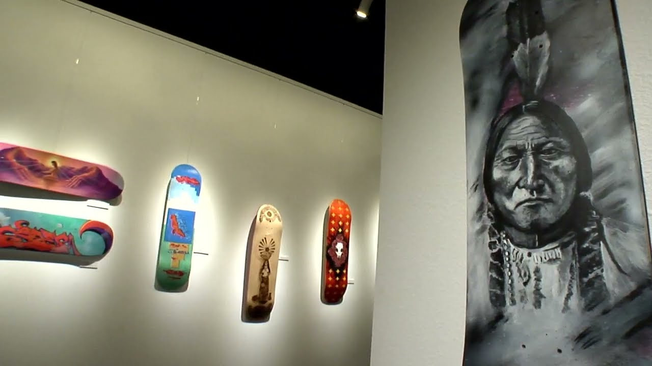 Opening of the ‘Boards & Arrowz’ exhibition was something like no other. The feel of community was so strong, even randoms passing through were overwhelmed with love.<br /><br />“This exhibition/fundraiser is a fine example of the power in our Native and SK8 communities. Even with all our individual struggles we stand up and unite to help each other.” - Jacob Meders<br /><br />Huge thanks to everyone that came out to show their support opening night. Exhibition is now open to the public Mon-Thurs 12pm-5pm at ASU West “ArtSpace West”  (4701 W. Thunderbird Rd.) until March 31st. <br /><br />All artist’ boards are up for auction online. Funds raised go straight to the GuVo Tohono O’odham Skate Park mission! <br />LINK: https://www.charityauctionstoday.com/auctions/boards-and-arrows-29838?utm_source=sendinblue&utm_campaign=Emailer%20022522&utm_medium=email<br /><br />CONTRIBUTING ARTISTS:<br />Damian Jim • Joseph H. Seymour, Jr. • Randy Kemp • Raven Kemp • Rykelle Kemp Dustin Lopez • Jacob Meders • Felicia Gabaldon • Lalo Cota • James Johnson • Edgar Fernandez • Doug Miles • Paul Molina • Di’orr Greenwood • Allen Lewis • Amber Moristo • Angelo Cortez • Danny Upshaw • Darrell Justin • Heidi K. Brandow • Ira Lujan • Jeremy Singer • Jessie Yazzie • Jupiter 4 • Mitchell Cruz • Nick Arroy • Piersten Doctor • Sophia Villapando • Tiffany Enos • Zachary Justin • Mateo Romero •<br /><br />film/edit:<br />Tim Vasquez