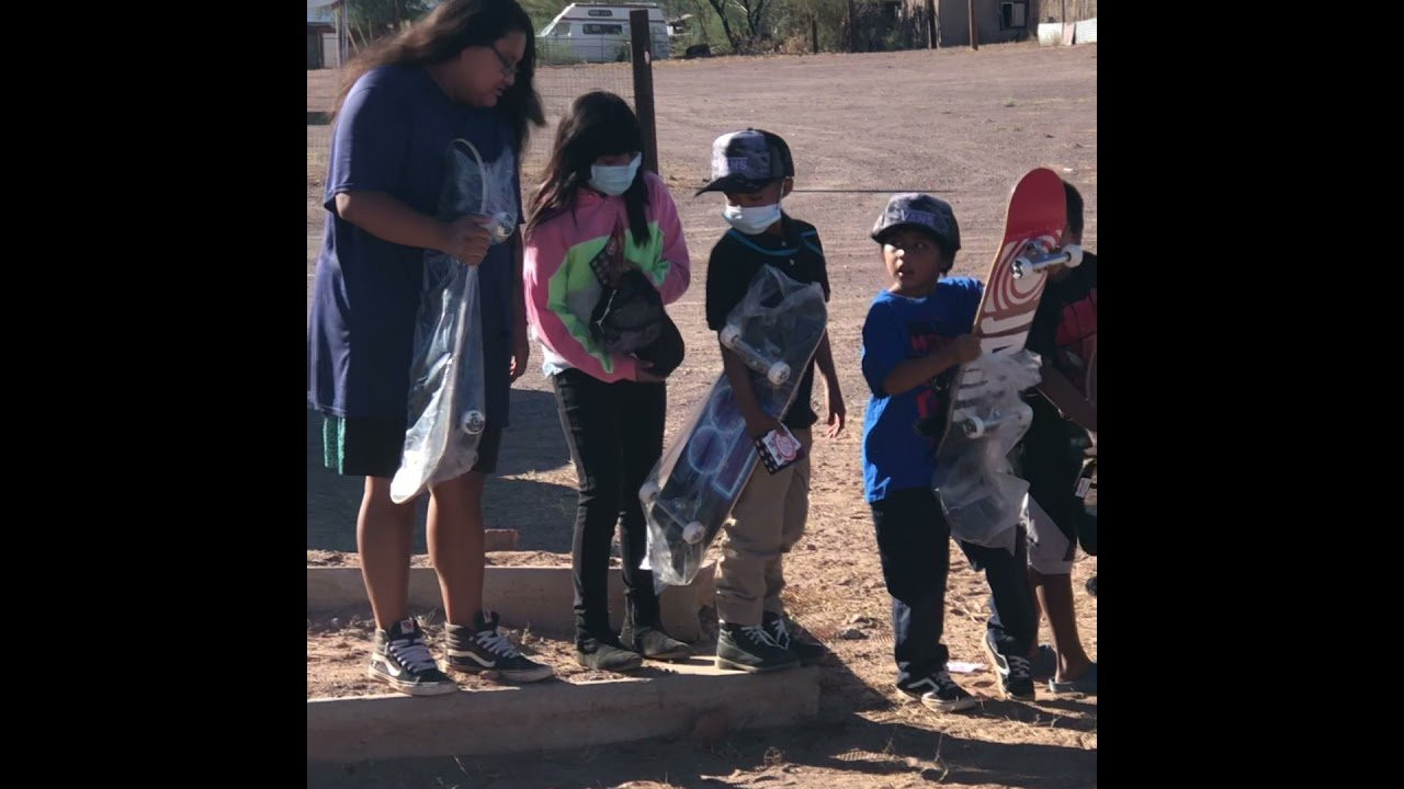‘Rides for the Res’ Tohono O’odahm!<br /><br />This event was more than our usual give back. Not only were there new complete skateboards, shoes and safety gear for those in attendance but a ramp build went down too! With the help of Tohono O’odham skateboarders & community alike, the Hawkins Build Co. crew put in rapid work to construct a full sized mini ramp in only a day’s time! The ramp is a new sight amongst the forest of Saguaros on the West side of the Tohono O’odham reservation and we’re thankful we got to play our part in making it it happen!<br /><br />We're grateful to Skatelite, Jake Medders, Alex Soto, Blake Manning, Jason at HLC Dist. The Churchill, Hawkins Build Co., Selina Jesus, Jacob and the Endure crew for helping to make this a reality for the Gu Vo Community.