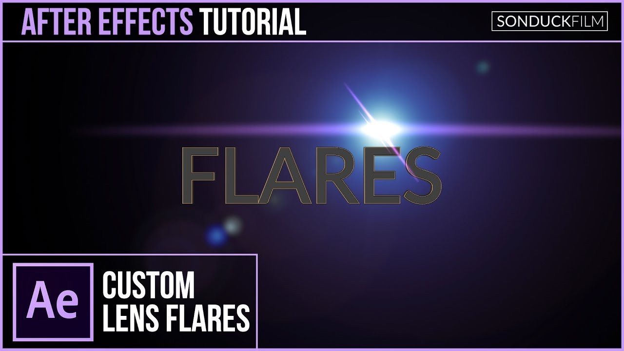 Express your inner J.J. Abrams without having to buy 3rd Party Plugins. In this After Effects tutorial, create custom lens flares without any plugins. SonduckFilm will teach you how to create amazing lens flares within After Effects without Optical Flares or Knoll Light Factory. Lens flares are used frequently within motion graphic projects to enhance the visuals and make certain elements pop. It can be hard to use the standard Adobe After Effects lens flares with their default settings. Buying third-party plugins can be tempting, however after watching this tutorial, you will be able to create awesome lens flares with the built-in effects.<br /><br />Visit our website https://www.sonduckfilm.com for more tutorials, giveaways and film and photo gear! <br /><br />Download Project Files Here:<br />http://www.sonduckfilm.com/tutorials/after-effects-custom-lens-flares-with-no-plugins/<br /><br />Social Media:<br />Support us on Patreon: https://www.patreon.com/sonduckfilm<br />Drop a like on Facebook: https://www.facebook.com/sonduckfilm<br />Hit me up on Instagram: http://instagram.com/sonduckfilm<br />Follow me on Twitter: https://twitter.com/SonduckFilm<br />Connect with me on Linkedin: https://www.linkedin.com/in/joshnoel<br /><br />Suggested After Effects Tutorials:<br />Lighting 101: https://youtu.be/nUP0kfoMqNY<br />How I made my Youtube Intro: https://youtu.be/DN8oUBrsFzI<br />Long Shadows: https://youtu.be/wWtZXibe2QI<br />Photo Collage Animation: https://youtu.be/Ixp32jcI4lA<br />Advanced 3D HUD: https://youtu.be/jt0o5ca1sFE<br />Audio React Anything: https://youtu.be/k6xZUlhlZxs
