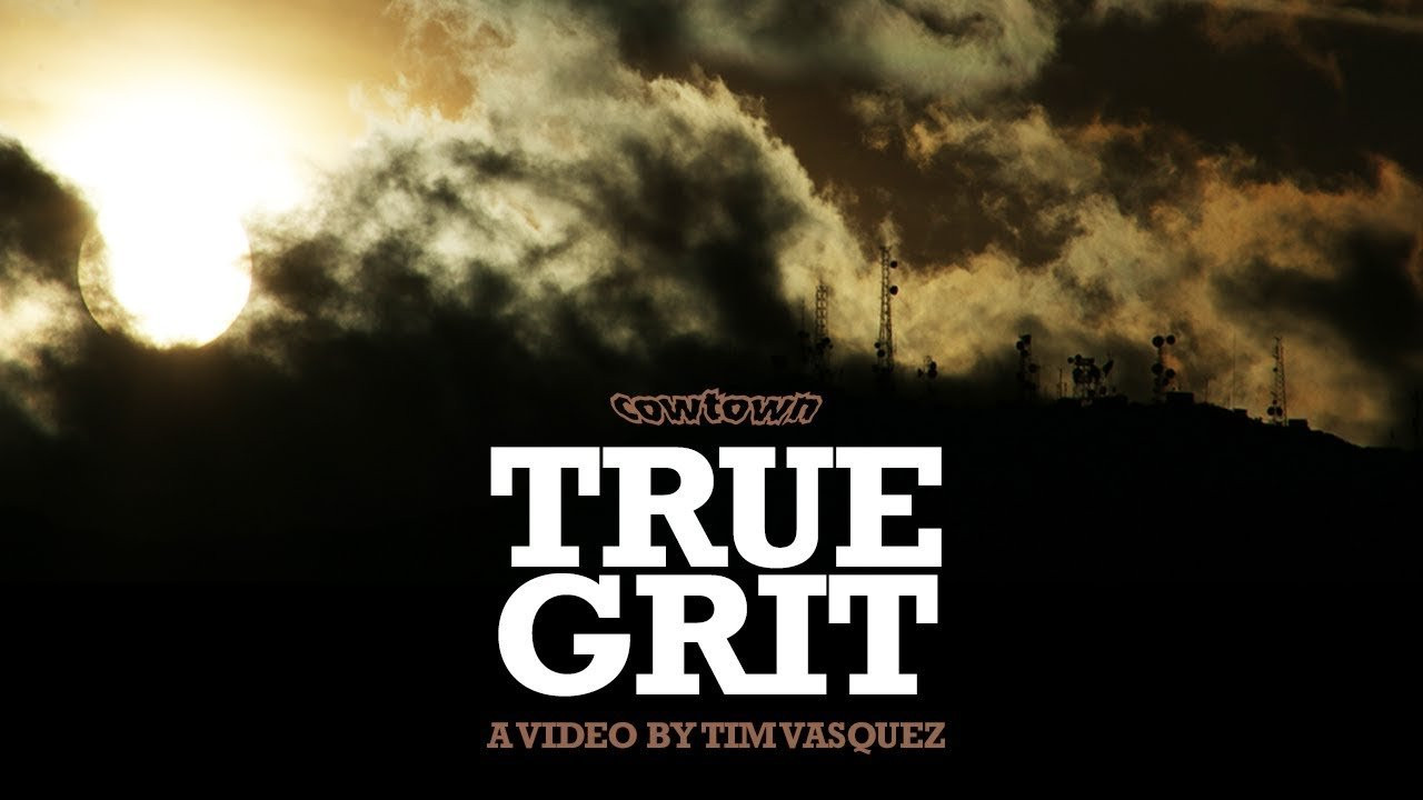 'TRUE GRIT' is a full length Cowtown skate video, filmed and edited by Tim Vasquez. Featuring Danny Barrera, Andrew Forrest, Zach Jordan, CJ Bartlett, Donovan Nearing, Adrian Ortega, Michael Eddy, Miles Canevello & many more!