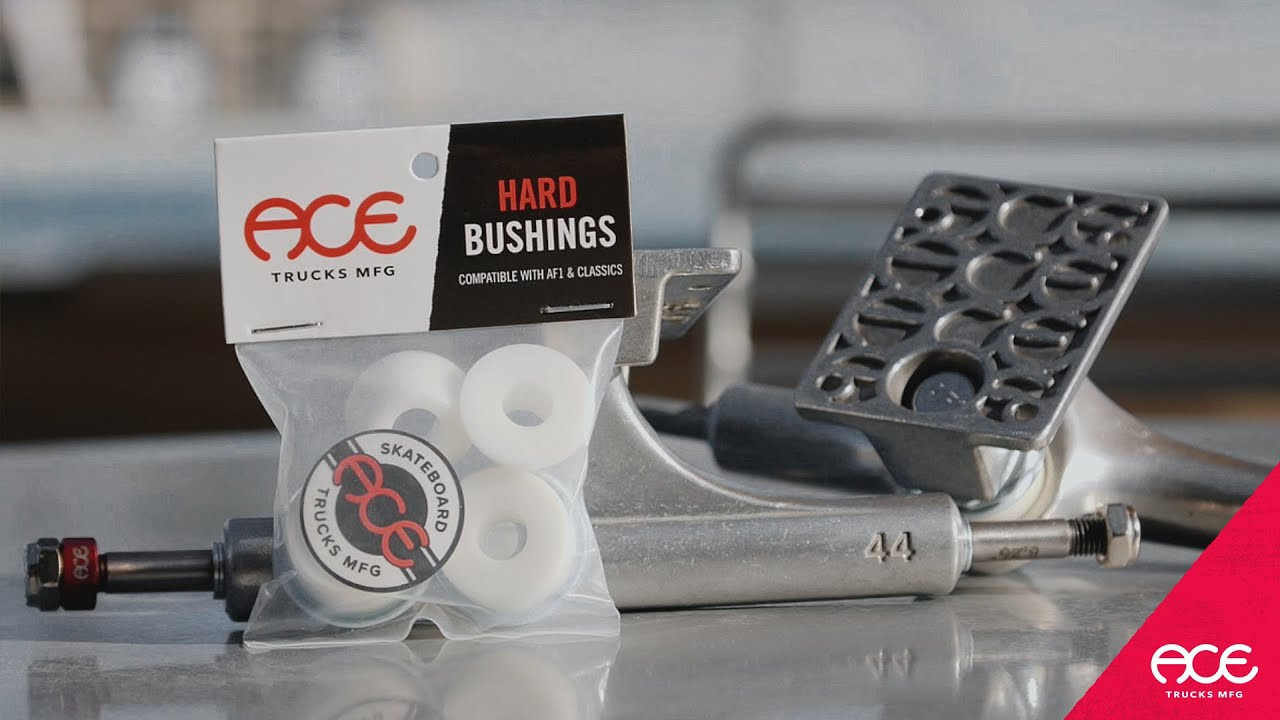Ace Pilot, Austin Heilman makes a great case for using our hard bushings as an option if you prefer riding a tighter truck.<br /><br />Hard Bushings - Features & Benefits:<br />- 94a durometer Top/Bottom <br />- Perfect for a tighter truck preference<br />- Optimal rebound with ACE responsiveness<br />- Less wheel bite<br />- Better shock absorption <br />- Stability you want / The turn you need.