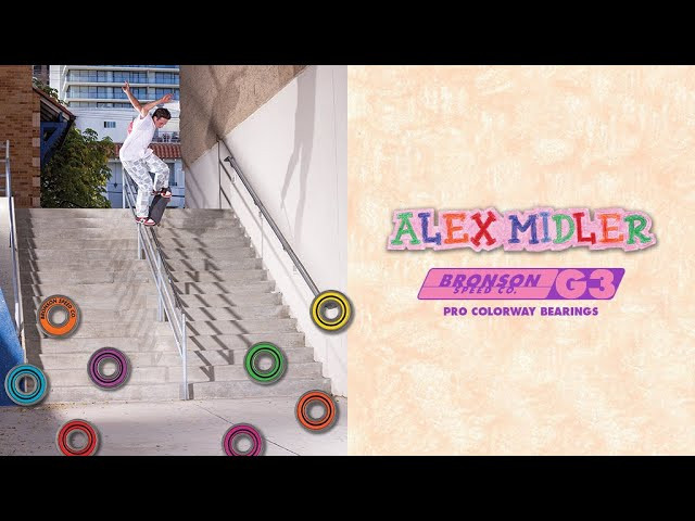Alex Midler powers through for the latest Bronson Speed Co AD on the back cover of Thrasher September '22 issue. New Signature Pro G3 Colorway Bearings OUT NOW at local skateshops!<br /><br />Follow Alex Midler : (https://www.instagram.com/alexmidler/)<br /><br />Filmed by Davonte Jolly : (https://www.instagram.com/davontejolly/)<br /><br />Edited by Jesse Silva : (https://www.instagram.com/noguf/)<br /><br />Artwork by : (https://www.instagram.com/wheelsturnsup/)<br /><br />Keep up with the #FastestBearings​​​​ on Social:<br />🏁 Instagram: https://instagram.com/bronsonspeedco/<br />🏁 Twitter: https://twitter.com/bronsonspeedco​​​​<br />🏁 Facebook: https://www.facebook.com/BronsonSpeedCo<br /><br />Shop Next Generation Bearings <br />💸 http://bronsonspeedco.com/​
