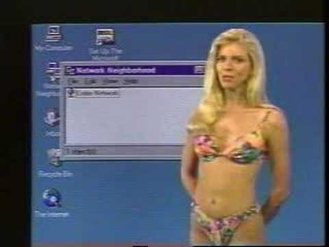 Floral-print bikinis make *everything* sexier...<br /> <br /> "Let sexy Greta teach you the 'how to's' of Windows '95. She will give everything you need to make your Windows '95 programs purr. Greta will share all of her sexy secrets with you. Take advantage of many shortcuts, setups, and tricks Greta has to offer."