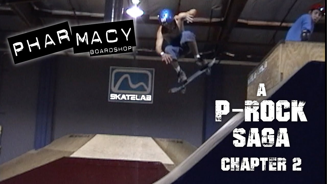 A P-Rock Saga: Life and Times of the Antelope Valley Pharmacy Skateboard Crew.2000-2008. Chapter 2: Skatelab. $2 Dollar Tuesday Sessions at Skatelab in Simi Valley CA. Film/Edit: Chris Barber. Additional Filming: the Homies. Featuring: Chris Conrad, Clinton Ermey, Steven Bey, Chris Drew, Nate Osborn, Spike, Josh Grossguth, John Leal, Giddy and Chris Barber.