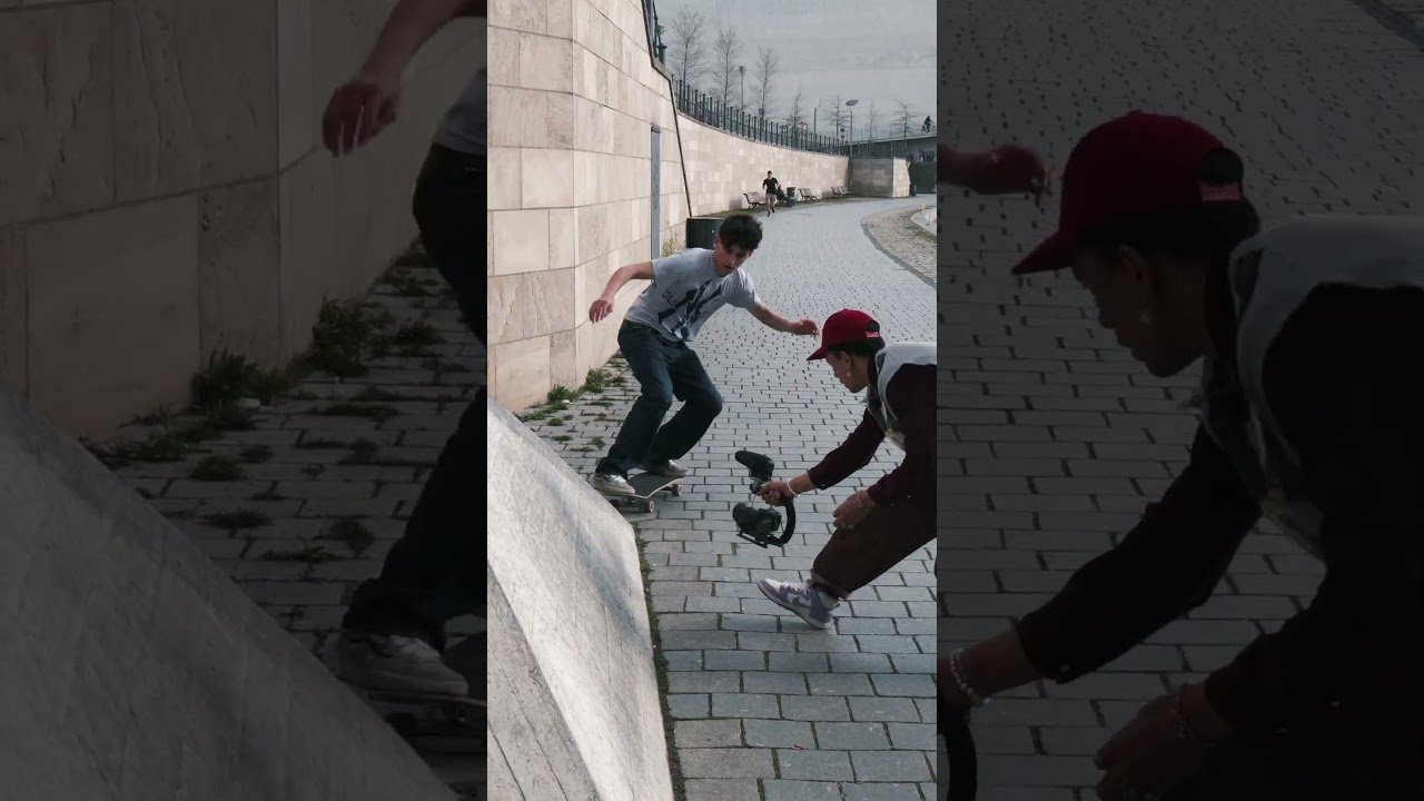 50-50 to wallride to tre flip — Berlin spots always deliver.<br />Full video is up on the channel!