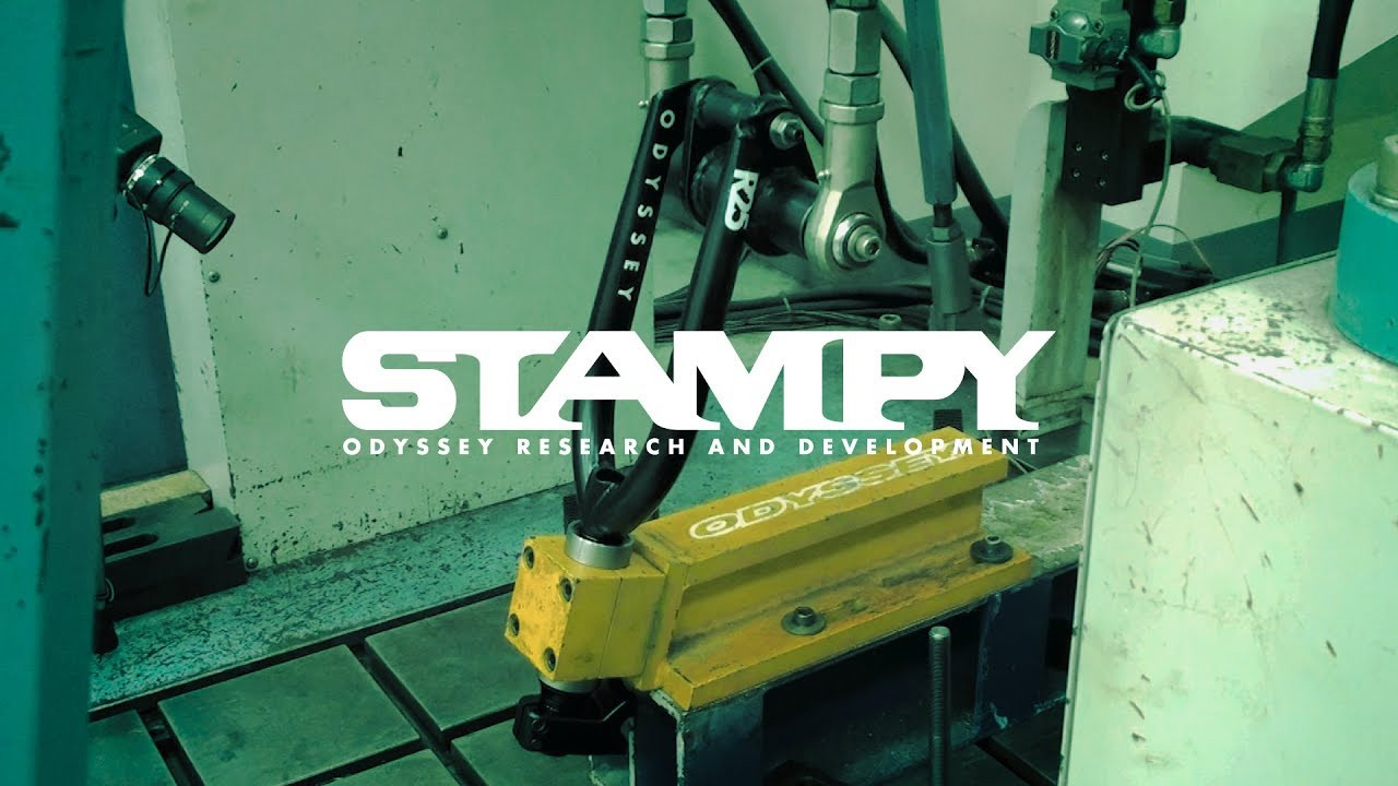 20 YEARS OF 41-THERMAL:<br />http://odysseybmx.com/41thermal<br /><br />As part of our mission to make the best BMX forks possible, we continue to refine the 41-Thermal® process at all stages of manufacturing. Each step in the process is held under strict scrutiny, and we continue to examine the strength and fatigue testing methods used to evaluate our designs.<br /><br />STAMPY TEST GOES ABOVE AND BEYOND THE INDUSTRY STANDARD:<br />- Much higher load than industry standard EN tests<br />- Load is applied in the correct direction<br />- Proper mounting rig to replicate real world use<br />- Test doesn’t stop until the fork fails<br /><br />In the previous round of Stampy fork tests we blew the industry standard EN tests for bicycle forks out of the water, and yet we still couldn’t break our own fork. In fact, we had to give up after running the fork for 2,000,000 cycles and with the machine operating at its ultimate limit.<br /><br />So, in order to push the tests and our forks even harder we created an updated rig design that would let us supply much more force than the last time around. With this test we doubled up the cylinders that are applying the load and ramped the force up by 25%, going from 4000 Newtons to 5000 Newtons. That’s just over half a ton! (1124 lbf per cycle). Even so, at half a million cycles we started to wonder how long our forks were going to last, and since our competitor’s forks had already been taken to failure, we decided to ramp up the load on our forks to 6000 Newtons (1349 lbf), 50% higher than the previous tests, and after over 650,000 cycles, we were finally able to break them.<br /><br />It is important to note that the 41-Thermal forks not only outperformed every other model that we tested by a huge margin, but that they did so while being lighter than most of the other forks too. This is direct evidence that proper design, engineering and manufacturing are much more important factors than simply always making the part heavier in hopes of making it stronger.<br /><br />UNMATCHED AND LEGENDARY LIFETIME WARRANTY:<br />- Best in class replacement program<br />- Warranty against bending, cracking, and breaking<br />- No fine print to limit coverage to basic manufacturing defects<br /><br />When you see how hard we push to make the best forks; to make them better and better every chance we get, it is easy to understand why our legendary lifetime warranty against bending and breaking is still around 20 years after we first introduced it. And when you see the contrast between our forks and our competitors you can also quickly see why most of their warranties have long since been quietly canceled or modified with complicated terms and conditions that usually limit the warranty to manufacturing defects alone.<br /><br />Feel free to contact us at stampy@odysseybmx.com with any questions you may have.<br /><br /><br /><br />---<br />http://www.odysseybmx.com<br />---<br />http://facebook.com/odysseybmx<br />http://twitter.com/odysseybmx<br />http://instagram.com/odysseybmx<br />http://odysseybmx.tumblr.com<br />http://youtube.com/odsyvision