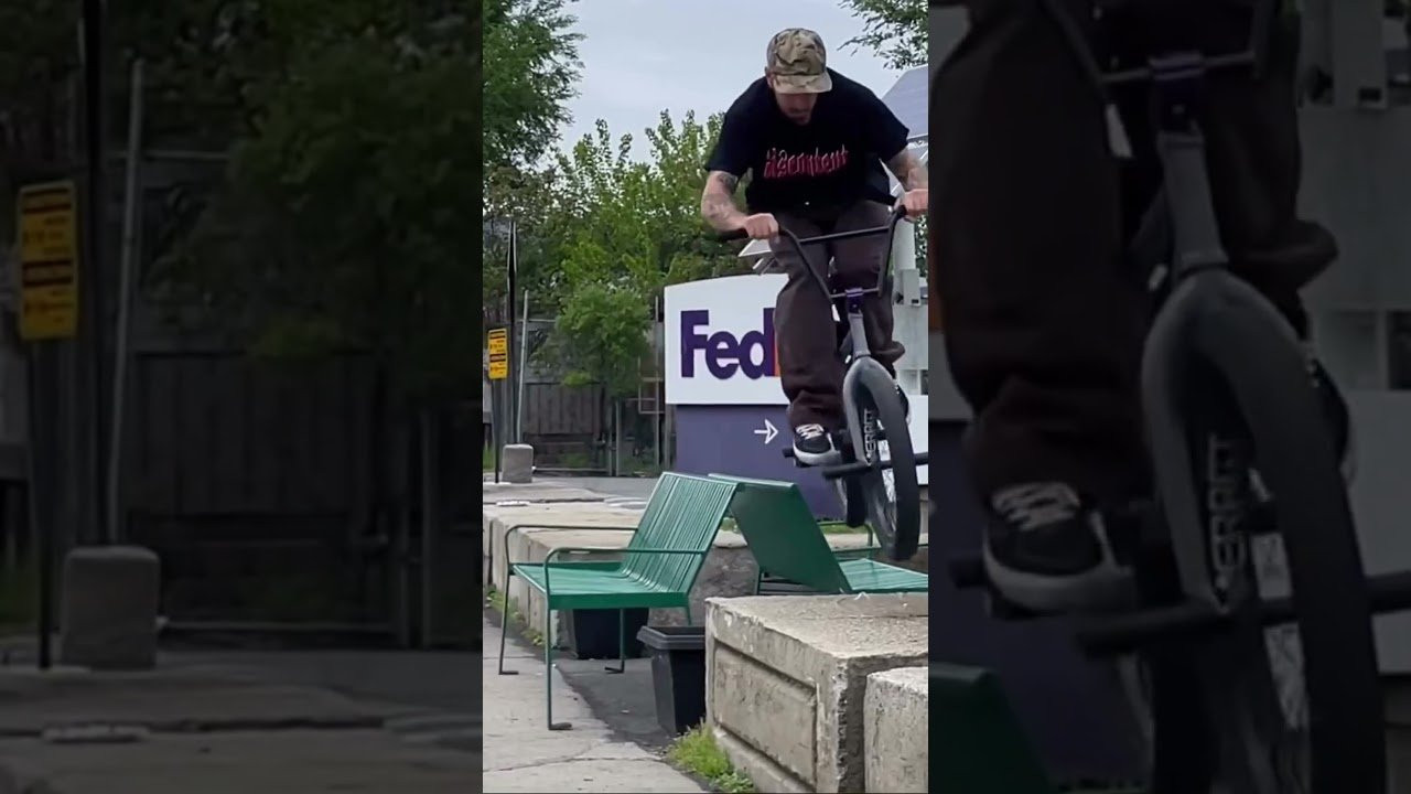 Brandon Begin in the streets.<br />https://cultcrew.com<br />#bmx #cultcrew