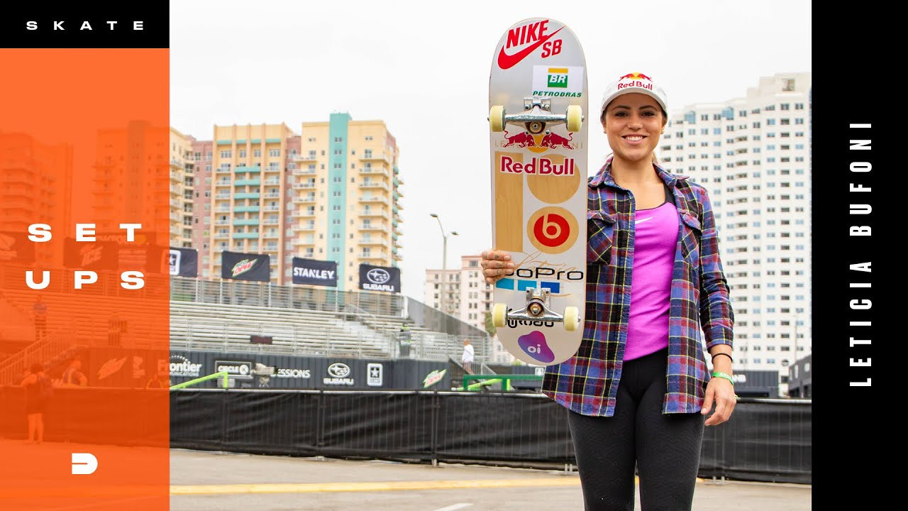 One of skateboarding’s most renowned female skaters is Leticia Bufoni. After relocating from Brazil to L.A. at the age of 14 to pursue a career in skateboarding, nothing has stopped her from coming up. To assist future riders Bufoni give you a glance into her Plan B Skateboard, Venture Trucks, Bone Wheels and more.