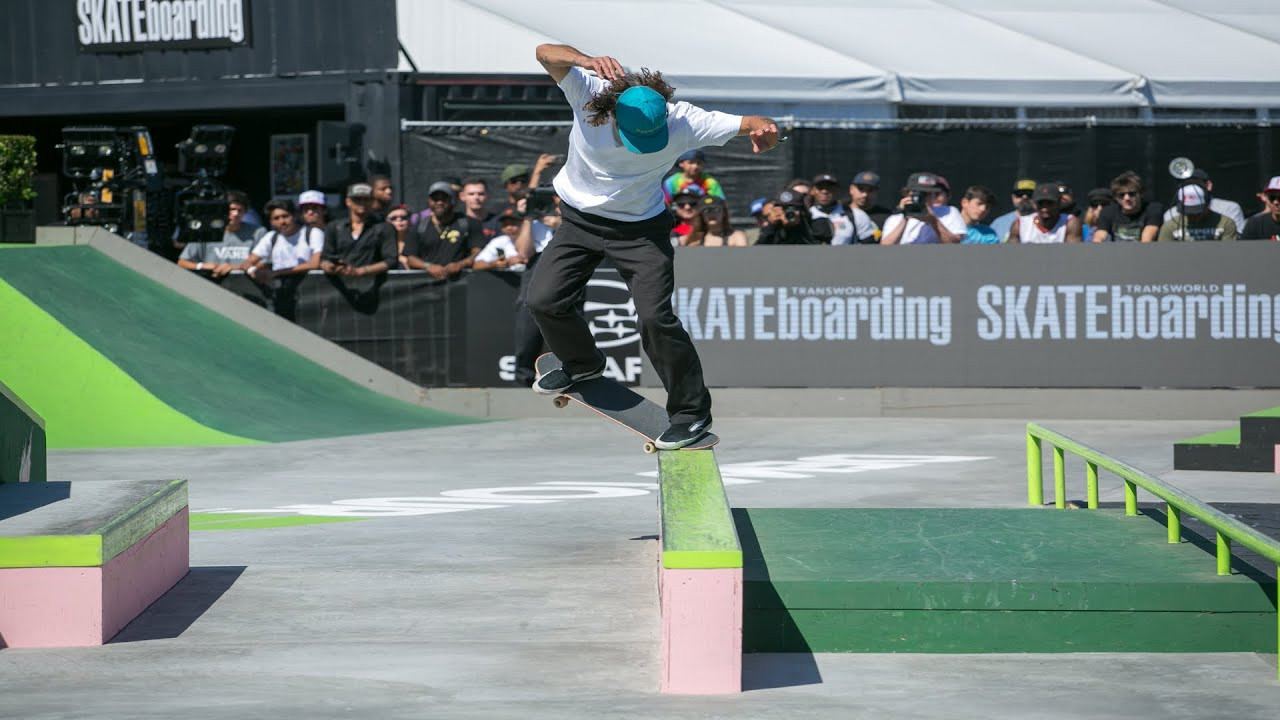 Girl Skateboards competed in their first TransWorld SKATEboarding Team Challenge competition at Dew Tour Long Beach 2018. Although the team struggled to place high scores in each section, the team didn’t fall short of creative talent. Check out the best moves Girl team riders Simon Bannerot, Andrew Brophy, Niels Bennett, and Tyler Pacheco rolled away with on Team Challenge day.