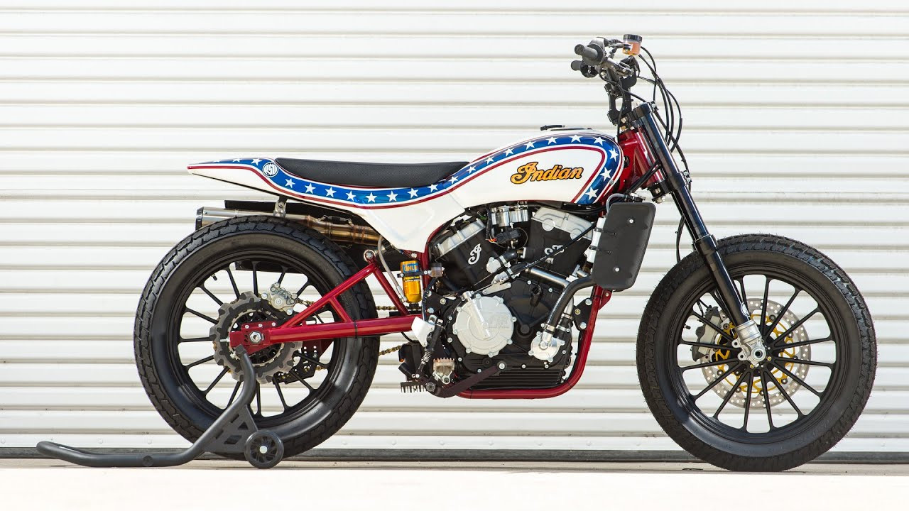A look at the parts used on Travis Pastrana's custom Indian Scout FTR750 during the historic "Evel Live" jumps.