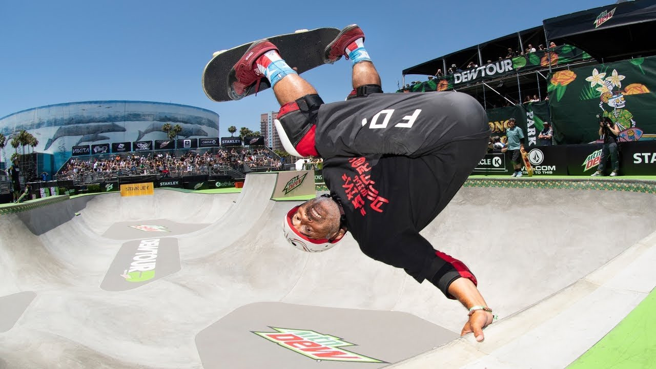 The legends of Love & Guts take a break from crafting their art and drop in the perfectly poured bowl at Dew Tour Long Beach. Watch Pat Ngoho, Christian Hosoi, Lance Mountain, Steve Cabellero, and Steve Olson shred!