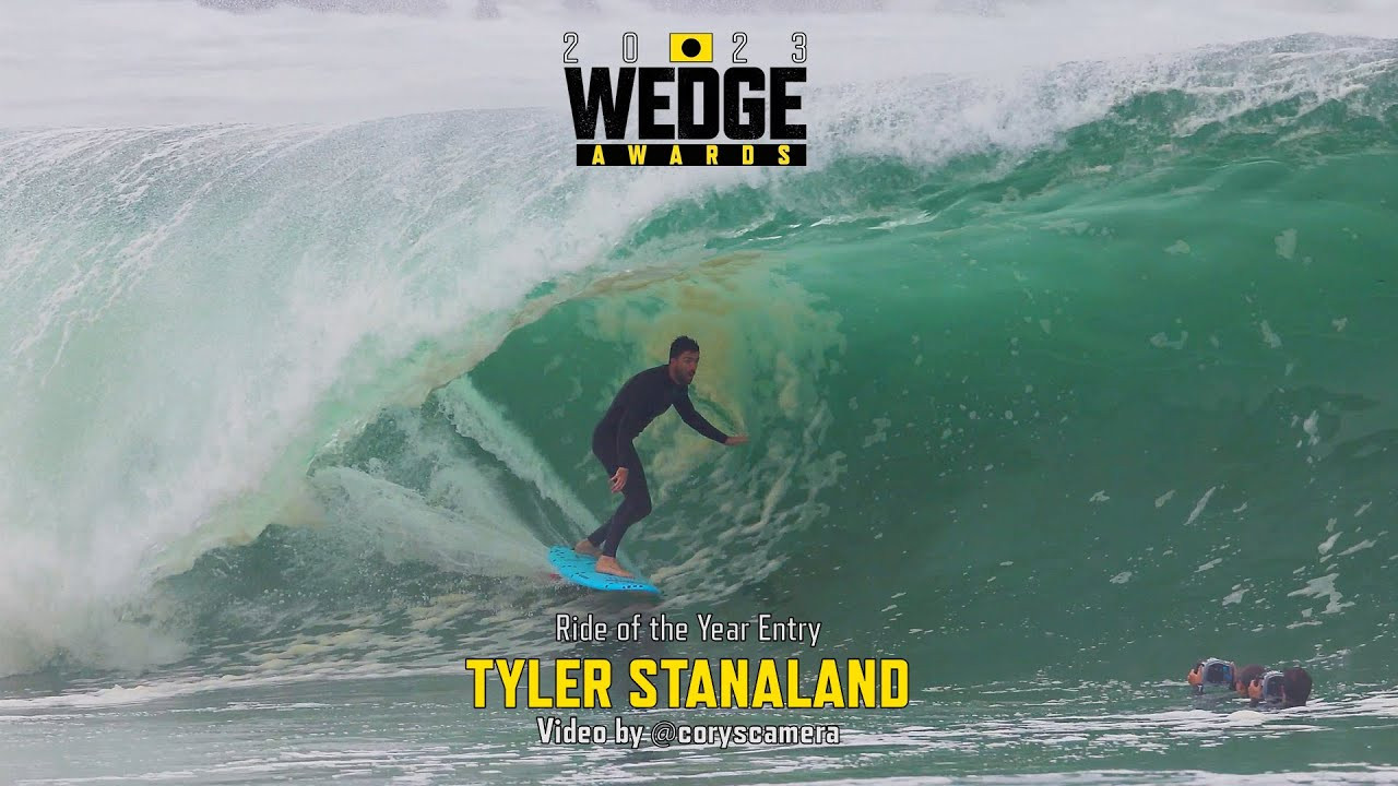 Laguna's stylemaster Tyler Stanaland slips into a perfect Wedge barrel with classic composure and a smile on his face. Check out Tyler's favorite Wedge Tower hoodie right here: https://bigwavemerch.myshopify.com/products/navy-wedge-tower-hoodie<br /><br />Video by Cory Wilkerson @coryscamera. <br />#dressliketyler #sellingtheOCNetflix #wedge #thewedge #surf #surfing #wedgecrew #newportbeach #waves #beach #ocean #california #photography #wipeout #bigwaves #photography
