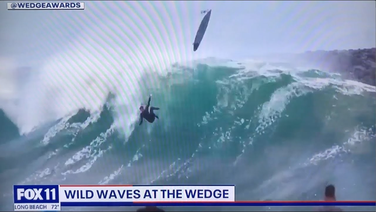 When the Wedge breaks, it's always big news. Thanks to @rickdickertweather for always getting the little facts right on @foxla. Let's all make some breaking news soon!<br /><br />#wedge #thewedge #surf #surfing #wedgecrew #newportbeach #waves #beach #ocean #california #photography #wipeout #bigwaves #photography