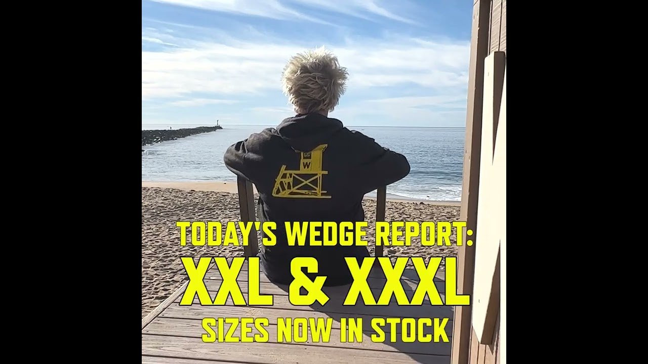 The surf may be tiny today but the hoodie and tee sizes are XXL and even bigger. Get your Xmas shopping done for the larger man in your life right now while supplies last in the Wedge store at WedgeAwards.com. (link in bio) We are fully restocked in all sizes up to Triple Extra Large AND we have a new dark gray heather colorway that is a delight to the senses. <br /> <br />#wedge #thewedge #surf #surfing #wedgecrew #newportbeach #waves #beach #ocean #california #wipeout #bigwaves #apparel #fashion #clothing #streetwear #clothingbrand #tshirt #style #tshirts #clothes #design #brand #hoodies #tshirtdesign #clothingline #art #sportswear #fitness #mensfashion #onlineshopping #hoodie #streetstyle #love #tees #activewear #shopping #shirts #apparelbrand