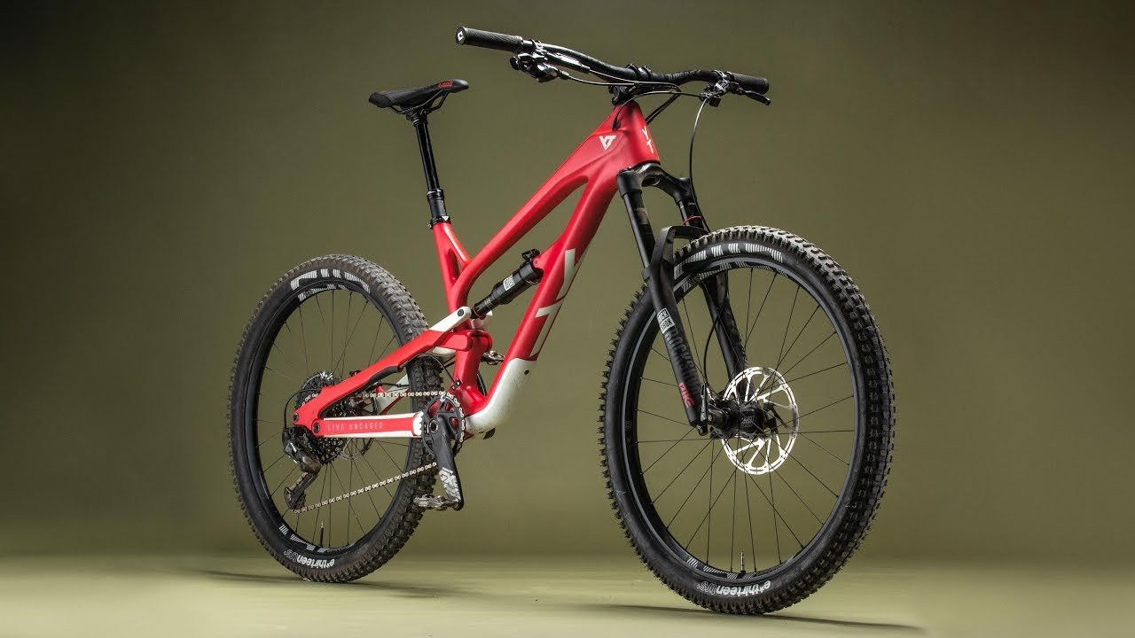 The most mild-mannered little-wheeled bike at this year’s Bible, the YT Jeffsy combines versatility, flickability and, for good measure, affordability. It’s everything a 27.5 trail bike should be. Find the full review and much, much more at BikeMag.com.