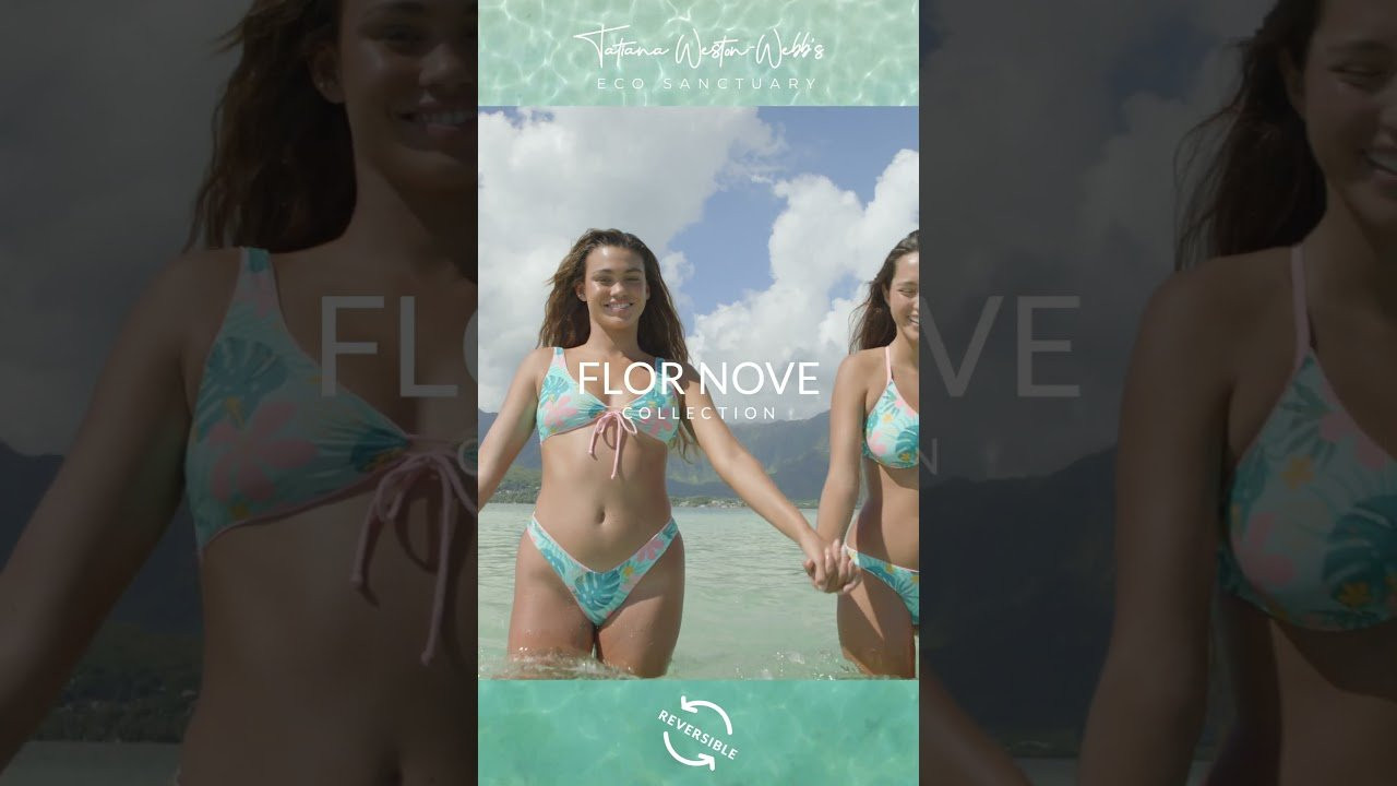 Elevate your style and indulge in the versatility of Flor Nove. This reversible print offers two distinct sides. Choose to wear the soft pink, textured argyle for understated elegance. Or flip it over to the vibrant leaf and floral tapestry, against a tranquil turquoise backdrop, for a bold statement. Embrace your dual nature, and let your style reflect the multifaceted beauty within you. <br /><br />Shop the collection: https://www.bodyglove.com/collections/womens-swimwear-flor-nove