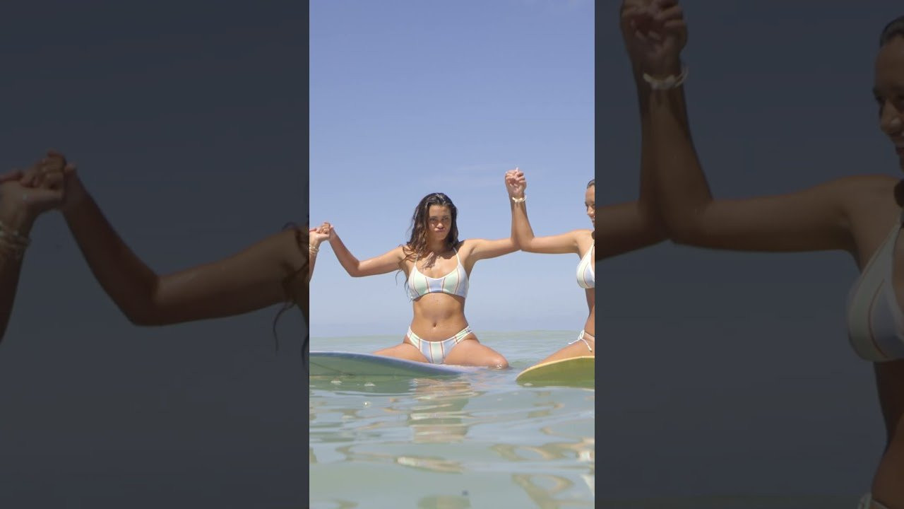 Experience the soothing embrace of the ocean with the @bodyglove Shorebreak collection – a testament to the peaceful serenity of the shoreline. Crafted from a textured fabric this collection features a watercolor stripe design that captures the essence of calm waters and sandy shores. Delicate green and blue pastel shades are beautifully complemented by a subtle hint of terracotta, evoking the warm hues of sunset bliss. You'll love these New Arrivals as well.<br /><br />Shop the collection: https://www.bodyglove.com/collections/womens-swimwear-shorebreak