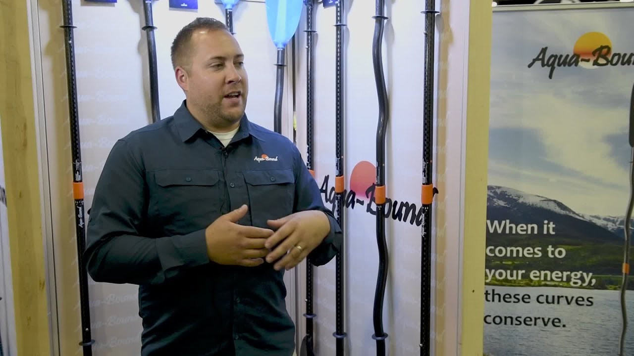 Aqua-Bound Marketing Manager Andrew Stern highlights the paddle manufacturer's new update to the performance touring Whiskey and Tango paddles, now available in fall 2018 with bent-shaft options for both the fiberglass- or carbon-blade models.