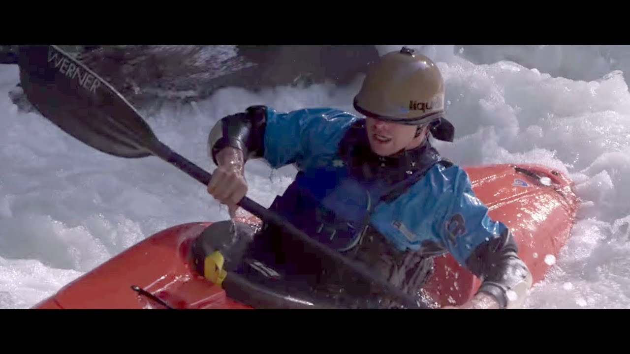 Pat Keller kayaking North Carolina's storied Green River Narrows blindfolded in raw footage from Steve Fisher's short film 'With You.'