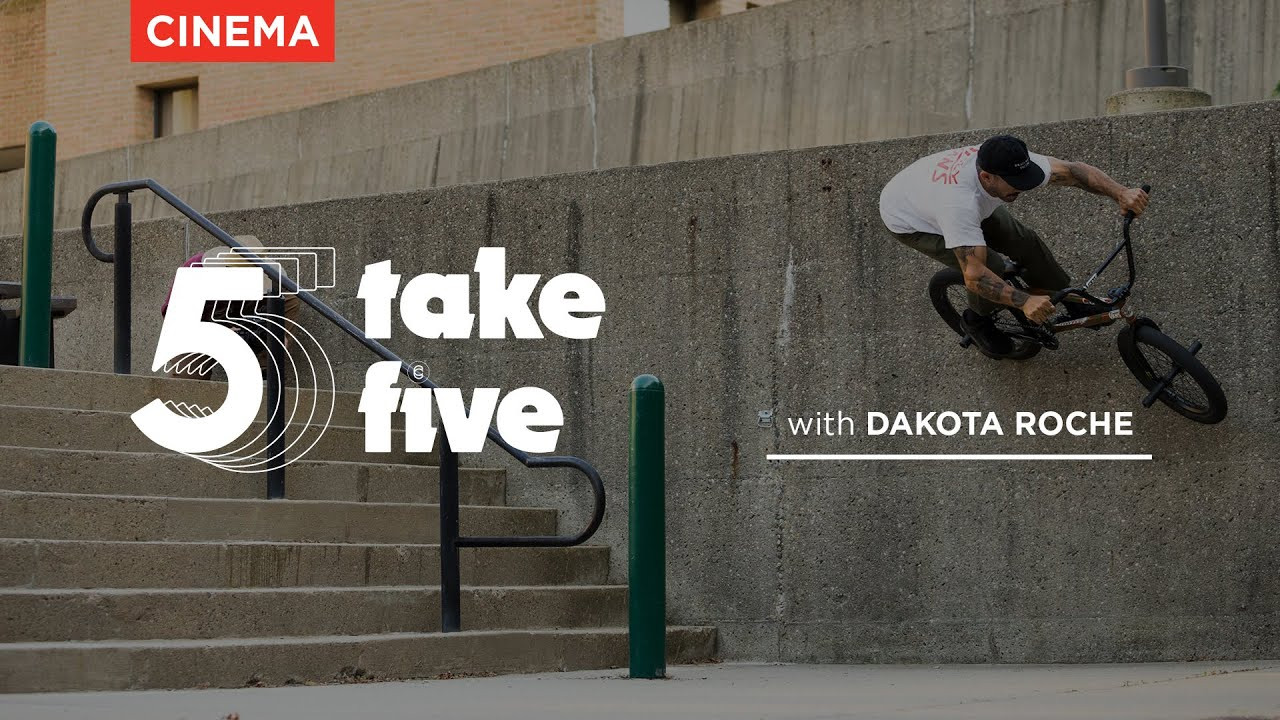 Take Five, a Cinema BMX series. This is your chance to ask the team what makes them tick.<br />Your favorite Cinema riders will Take 5 of your questions and share their insights right from the directors chair! For the third instalment, we caught up with Dakota Roche in Detroit, Michigan right in the middle of our Motor City Cinema trip. Press play to hear his responses to 5 select fan questions.<br /><br />Stay tuned and follow the whole squad to see who's up next, and for your chance to get your questions answered!<br /><br />@cinemabmx<br />@coreymartinezz<br />@chadkerley<br />@nathan88williams<br />@dakroche<br />@reynoldsfiend<br /><br />https://cinemabmx.com/<br />https://www.facebook.com/cinemabmx/<br />Follow us! @cinemabmx<br />Follow Dak! @dakroche