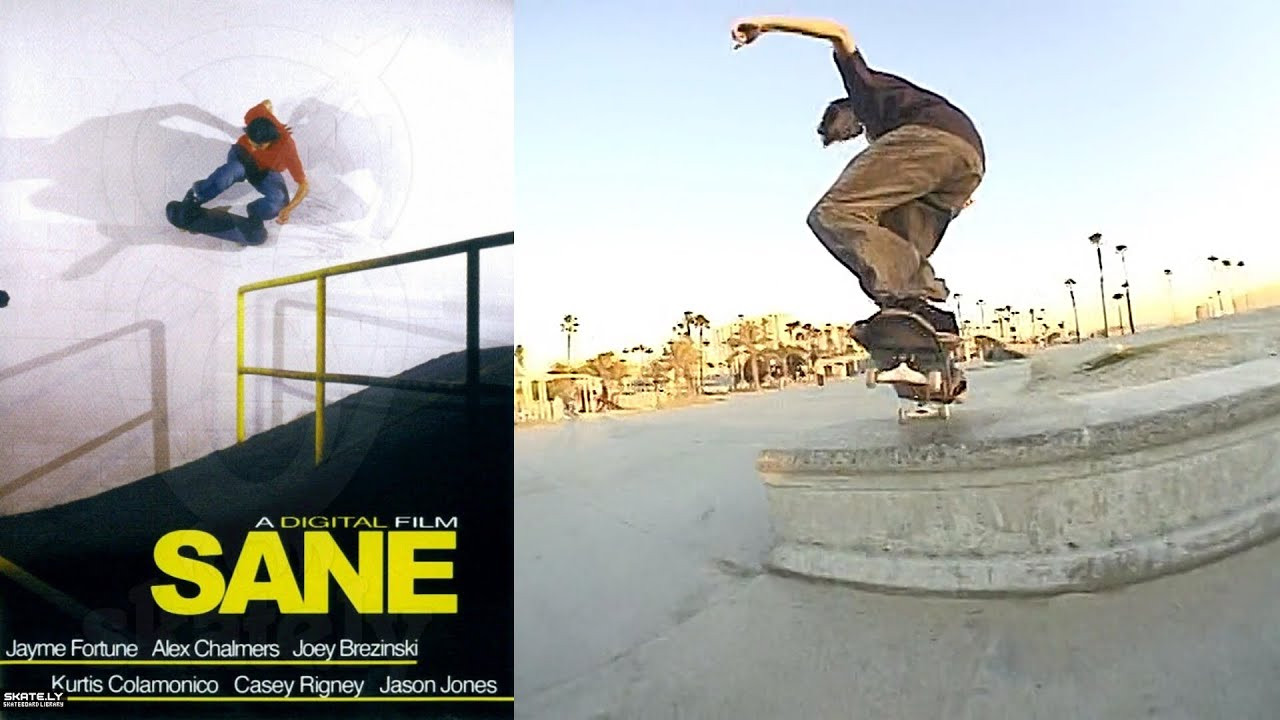 Digital Skateboarding Presents: “Sane”<br /><br />Produced by Dennis Martin and Bill Weiss for Digital Skateboarding. Featuring Aaron Snyder, Alex Chalmers, Anthony Mosley, Antoine Dixion, Bjron Johnson, Carlos De Andrade, Casey Rigney, Darrell Stanton, Evan Hernandez, Gailea Momolu, Gram Bickerstaff, Grant Patterson, Greg Lutzka, Greg Myers, Jason Jones, Jayme Fortune, Jimmy Astleford, Joey Brezinski, Kelly Hart, Kurtis Colamonico, Mark Appleyard, Paul Machnau, Ryan Galant, Ryan Smith, Sad, Ted Degross, Terry Kennedy and Wolne De Santos.<br /><br />Chapters<br />00:00 Opener<br />03:03 Joey Brezinski<br />06:22 Alex Chalmers<br />10:58 Kurtis Colamonico<br />13:43 Montage<br />17:13 Casey Rigney<br />22:31 Jason Jones<br />25:58 Jayme Fortune<br />29:55 Credits<br /><br />If you have Proper Skate Videos Digitized VHS Tapes or DVDs, please feel free to join our Discord Server and help us to Archive old physical Skate Videos.<br /><br />Odysee: https://odysee.com/@SkateVideoLibrary<br />Discord: https://discord.me/skatevideolibrary<br /><br />Video: 960x720p, 59.94fps, 6000 kbps<br />Audio: Stereo, 48.0 kHz, 128 kbps