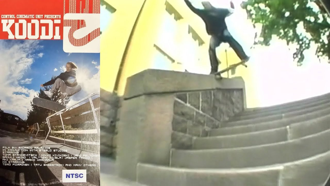 Control Skateboards Presents: “Koodi”<br /><br />Video by Ricardo Palacios for Control Skateboards. Featuring Aki Kärjä, Arto Saari, Brian Wenning, Eero Anttila, Esa Hytönen, Hans, Henrikki Saraspää, Jani Havulampi, Jani Mäkelä, Jani Peltonen, Janic Leino, Janne Saario, Jarkko Poropudas, Jasper Tainio, Joni Häivölä, Joni Jantunen, Juha Pönkänen, Jussi Piironen, Kuha, Marko Harmaala, Mikko Kivikoski, Nenä, Petteri Jeskanen, Rodney Torres, Sami Hannula, Sami Ruotsalainen, Sami Uskali, Samuli Heino, Tatu Engeström, Tero Piirainen, Timo Helenius, Timo Kühn, Tom Elfström, Tomi Stankevitsch, Tuukka Kaila, Upa, Valtteri Kivelä and Veksu.<br /><br />Chapters<br />00:00 Intro<br />01:13 Valtteri Kivelä<br />03:59 Mikko Kivikoski<br />07:14 Tomi Stankevitsch<br />09:23 Samuli Heino<br />11:13 Jasper Tainio<br />13:48 Jani Peltonen<br />16:04 Montage<br />20:57 Credits<br /><br />If you have Proper Skate Videos Digitized VHS Tapes or DVDs, please feel free to join our Discord Server and help us to Archive old physical Skate Videos.<br /><br />Odysee: https://odysee.com/@SkateVideoLibrary<br />Discord: https://discord.me/skatevideolibrary<br /><br />Video: 960x720p, 50.00fps, 6000 kbps<br />Audio: Stereo, 48.0 kHz, 128 kbps