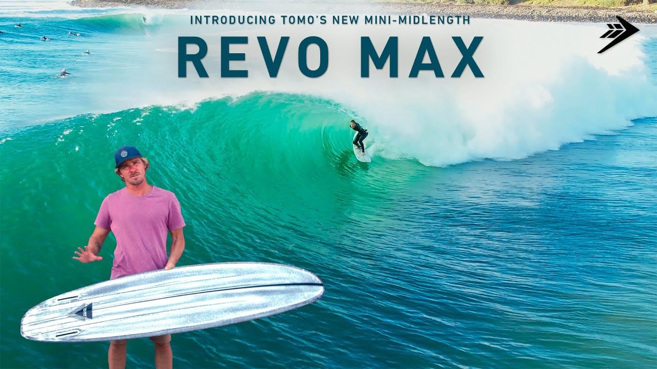 Introducing the Revo Max in I-Bolic Technology with Volcanic Lamination, Daniel Thomson's latest Modern Planing Hull shape featuring his innovative Vee Quad Concave. It's a step up twin and performance midlength rolled into one surfboard, and likely one of the most versatile designs Tomo has created. It offers effortless speed and rail-to-rail transitions in conditions under waist high to triple overhead.<br /><br />Pair with the Tomo Max Keel Fin Set for the best experience, designed by Daniel Thomson specifically for the Revo Max.<br /><br />Shop the Revo Max in USA: https://bit.ly/3UybRYo<br />Shop the Revo Max in ANZ: https://bit.ly/3YRudGa<br />Shop the Revo Max in EU: https://bit.ly/48xWZPr<br />Shop the Revo Max in UK: https://bit.ly/3YBIllG<br /><br />For Wave Type, the Revo Max is a step up twin and performance midlength that works well in 2 to 8 foot surf, especially in lined-up pointbreaks and well-shaped beachbreaks.<br /><br />For Board Features, the Revo Max is Tomo's latest Modern Planing Hull shape featuring his innovative Vee Quad Concave. This unique bottom contour provides ease of transition, offering uncommon control on rail at speed. The Vee is what provides unrivaled rail to rail transitions.<br /><br />Follow us on Instagram:<br />https://www.instagram.com/firewiresurfboards<br />https://www.instagram.com/tomo_surfboards