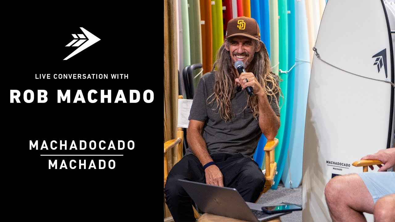 Press play above for a live conversation with Rob Machado on his all-new versatile hybrid, the Machadocado in Helium Technology.<br /><br />Filmed last week up the coast at Huntington Surf & Sport, attendees enjoyed chips & guac, Easy Rider beer, and an afternoon with Rob Machado to chat all things surfing, shaping, and board design. In the live conversation, Rob spoke to his upbringing surfing and shaping, some of his older models and inspiration for newer ones, and shared some archival surfing from Indo and home in Cardiff-by-the-Sea, as well as a few unexpected surprises during a live Q&A session. Watch as Rob shares details on:<br /><br />- The moment 14 years ago that eventually spawned the Machadocado shape today.<br />- Rob's thoughts on what avocados have to do with surfing.<br />- What it's like to have team riders today who come to him for shapes, and how he compares it to his prior experience growing up under Al Merrick.<br />- His thoughts on Kevin Schulz, and what he appreciates about working with him.<br />- What he thinks about longtime friend Shane Dorian's son, Jackson Dorian, and what it's like to see him riding a Machadocado today.<br />- How Rob achieved an impossible career - professional surfer, free surfer, and surfboard shaper; now designing fins as well.<br />- His thought process that inspired his groundbreaking Seaside Quad fin template.<br />- Why the Seaside will always be faster than the Machadocado.<br />Why the Machadocado will always arc better in turns than the Seaside.<br />- The song that best pairs with surfing the Machadocado, according to Rob.<br />- What kind of surfboards Rob shapes for his son, Jaxon.<br />- The difference between designing surfboards for specific waves versus specific feelings on a wave.<br /><br />...and a lot more.<br /><br />Shop the Machadocado in USA: https://bit.ly/3XIWrCV<br />Shop the Machadocado in AUS/NZ: https://bit.ly/4cnbpTJ<br />Shop the Machadocado in EU: https://bit.ly/3LaVdcg<br />Shop the Machadocado in UK: https://bit.ly/3zsvE3I<br /><br />MORE ON THE MACHADOCADO<br />Meet your new favorite summertime shape, designed by Rob Machado inspired by the outline of an avocado mixed with the DNA of a fish and the performance of a shortboard. Experience the joy of catching waves you'd previously not even consider trying to catch on the Machadocado with ease, this is Rob's most versatile squash tail yet. Whether you're an experienced surfer or just beginning, this shape will be your best friend on smaller days.<br /><br />Designed by the California-based style icon, this board embodies Rob's extensive experience and passion for small wave surfing in California. The Machadocado is slightly wider and thicker than your standard shortboard, providing excellent stability and grovel-ability, while it's thinned out tail provides plenty of control and hold in rounder, more powerful waves. It's volume distribution favors fast wraps and quick speed generation in waves knee-high to overhead. The Thruster fin configuration allows you to ride as a Twin, a Twin with a trailer, or a Thruster, depending on your desired feeling.<br /><br />Recommended with the Machado 2 + 1 Fin Set for the best experience. This fin template was designed specifically for the Machadocado to enable tight turns and extreme control.<br /><br />THE STORY BEHIND THE SHAPE<br />Inspired by the shape of his favorite fruit, Rob Machado outlined the Machadocado with generous width for its length, taking proportional inspiration from an avocado - his favorite fruit for breakfast at home where he makes avocado toast for his family on the weekends. The magic in this fruit-inspired outline is the way that the generous width creates speed while the larger fin template close to the rail enables control, working in alignment with a perfectly thinned out foil.<br /><br />An idea 14 years in the making, the Machadocado was designed with weak waves in mind for easy speed creation when small waves aren't helping. Drawing from a deep history of performance surfing, Rob designed the thickness distribution from nose to tail in meticulous detail, ensuring the board can hold in the pocket without sacrificing the ability to create speed in flat sections.<br /><br />With the Machadocado in his van for summer, this shape has thinned out his quiver for the season. Rob says, "less boards in the van means more kids in the van, and my son and his crew have been ruling the beach this summer and I've only had one board with me. The Machadocado is fun everyday."<br /><br />Follow us on Instagram:<br />https://www.instagram.com/firewiresurfboards<br />https://www.instagram.com/rob_machado<br />https://www.instagram.com/rob_machado_surfboards