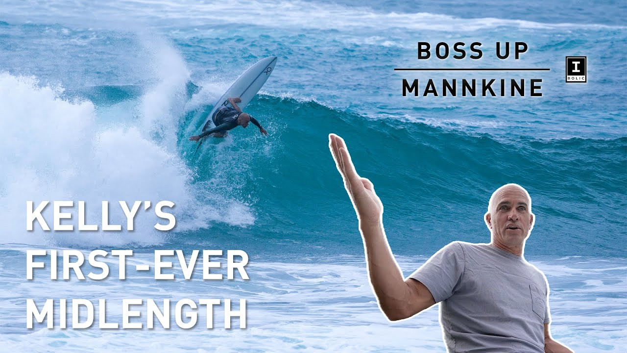 Meet Kelly Slater's first-ever performance midlength, the Boss Up. The Boss Up is the bigger brother of the S Boss.<br /><br />This utility midlength is the most well-rounded and versatile shape in the Slater Designs range, designed by Dan Mann. The shape was designed to work well in both weak waves as well as heavier conditions - it can cruise across flat wave faces while also shoot through cavernous overhead tubes.<br /><br />The Boss Up is the board you would travel with if you could only bring one board with you. Your one board quiver with maximum performance in a purely versatile package.<br /><br />Our crew has really been enjoying this midlength when keeping it mellow and cruising is top-of-mind (or the need to be more mobile to battle crowds). That said, Dan Mann's also been putting it in punchier surf with an open face - as it's perfect for carving. Michel Bourez has ridden well-overhead barrels at home in Tahiti, and loved it equally in those conditions.<br /><br />For fins, we'd recommend running the KS1 template as a Quad. This template has a lot of pivot for a neutral template, and when combined with the long rail line of the Boss Up, you want fins that can pivot immediately like the KS1. Or, start with your favorite fin set and if it feels too stiff, add more pivot with the KS1 template.<br /><br />For size and volume, the beauty of this shape is that it doesn't command you dial-in your volume perfectly. Any single surfer can ride the Boss Up in a variety of sizes. Dan Mann has been enjoying both the 6'8" and the 7'0", while Kelly, Shane Dorian and Kevin Schulz have stayed on the 6'8", and Michel has been riding the 6'10". We recommend riding this around 13 liters more in volume than your standard shortboard. The increased volume means paddle power is incredible, but doesn't compromise performance.<br /><br />Shop Boss Up in United States: https://bit.ly/4bhlznZ<br />Shop Boss Up in Australia: https://bit.ly/4aArrZx<br />Shop Boss Up in Europe: https://bit.ly/443s1wa<br />Shop Boss Up in United Kingdom: https://bit.ly/3U4n0yN